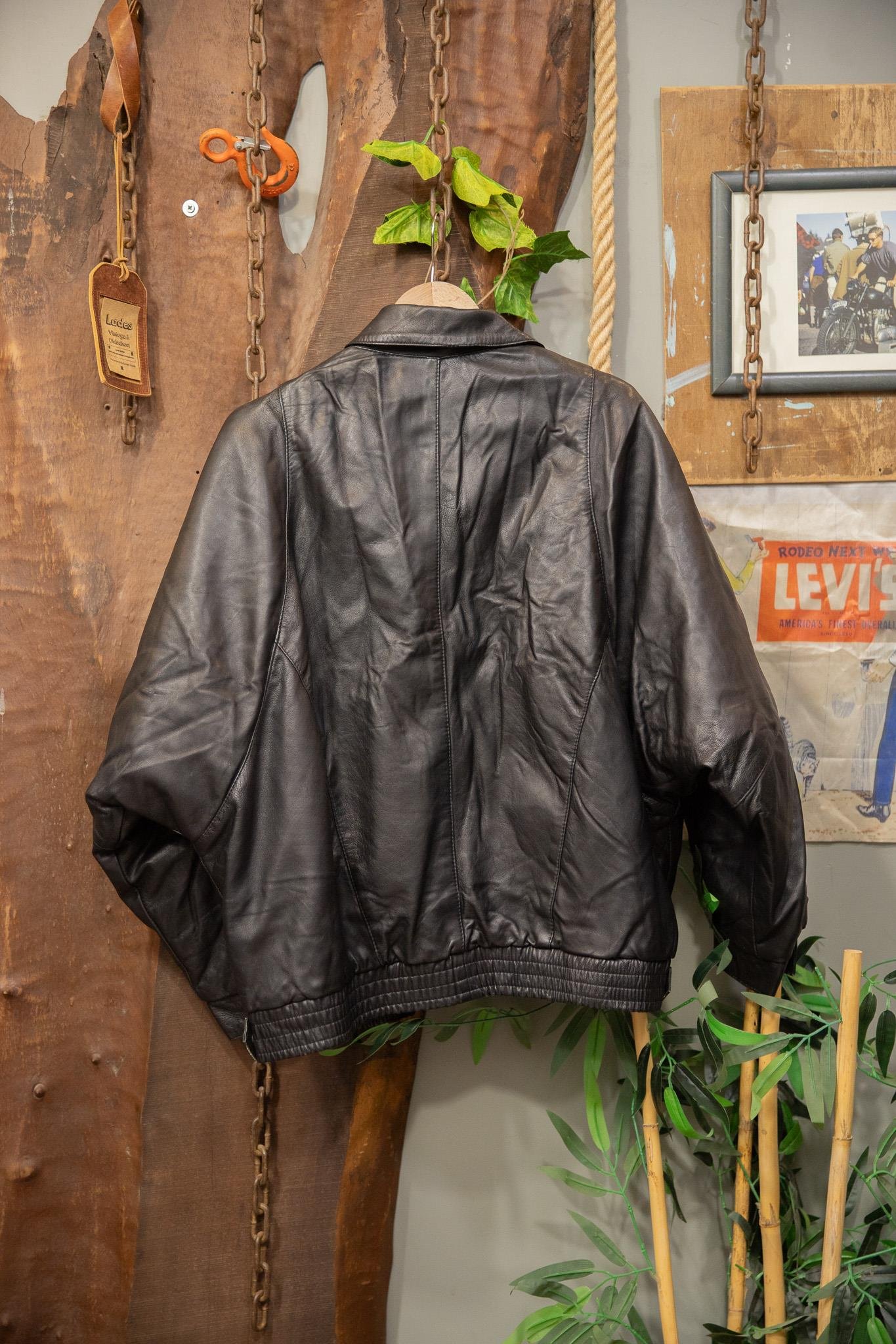 American Kalıp Black Bomber Deri Ceket