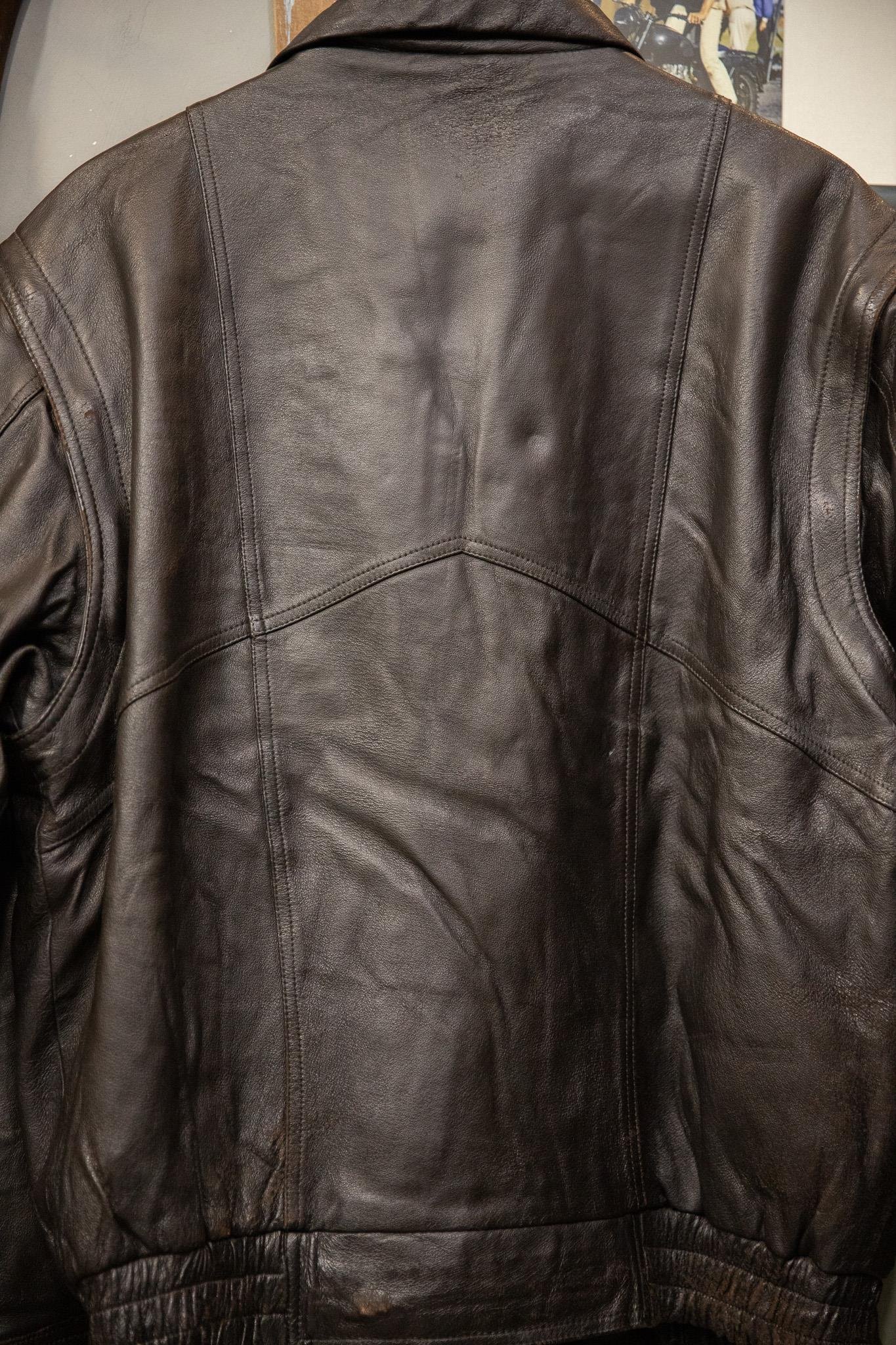 American Oversize Bomber Deri Ceket