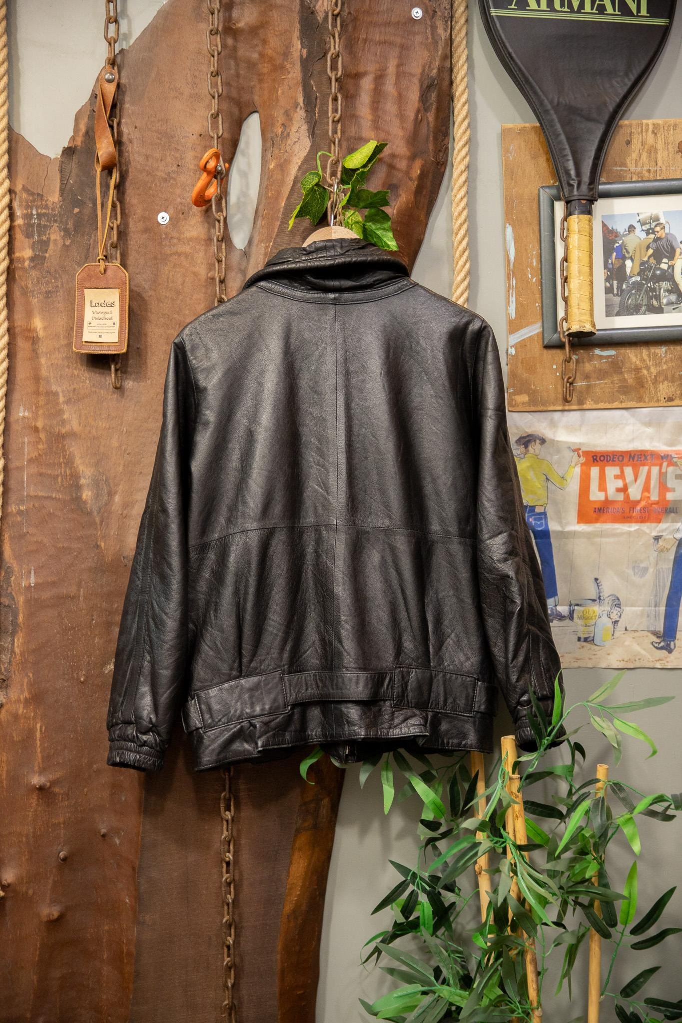 American Oversize Bomber Deri Ceket