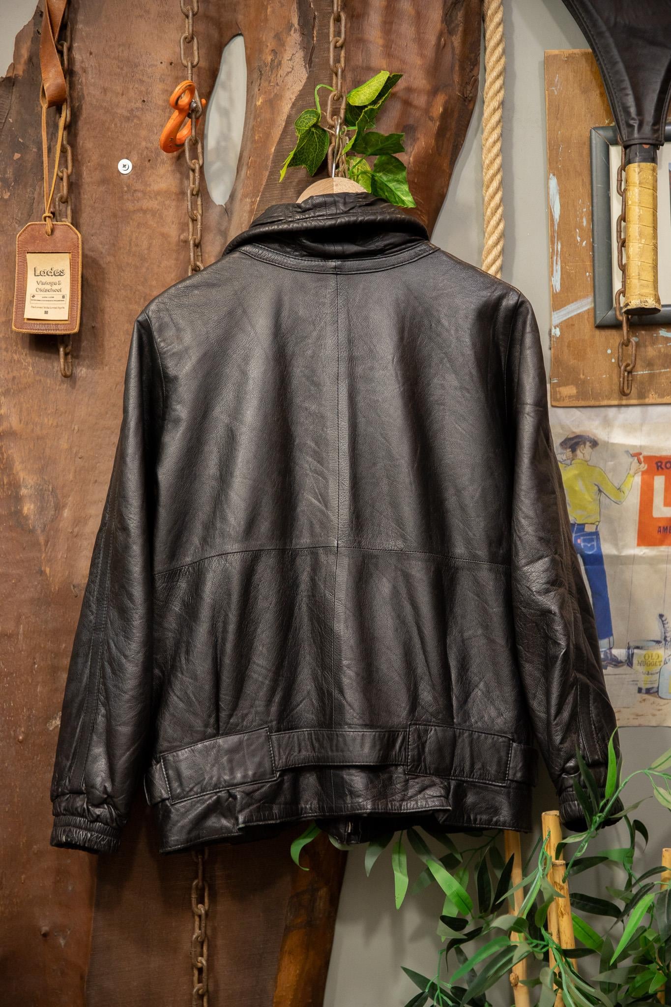 American Oversize Bomber Deri Ceket
