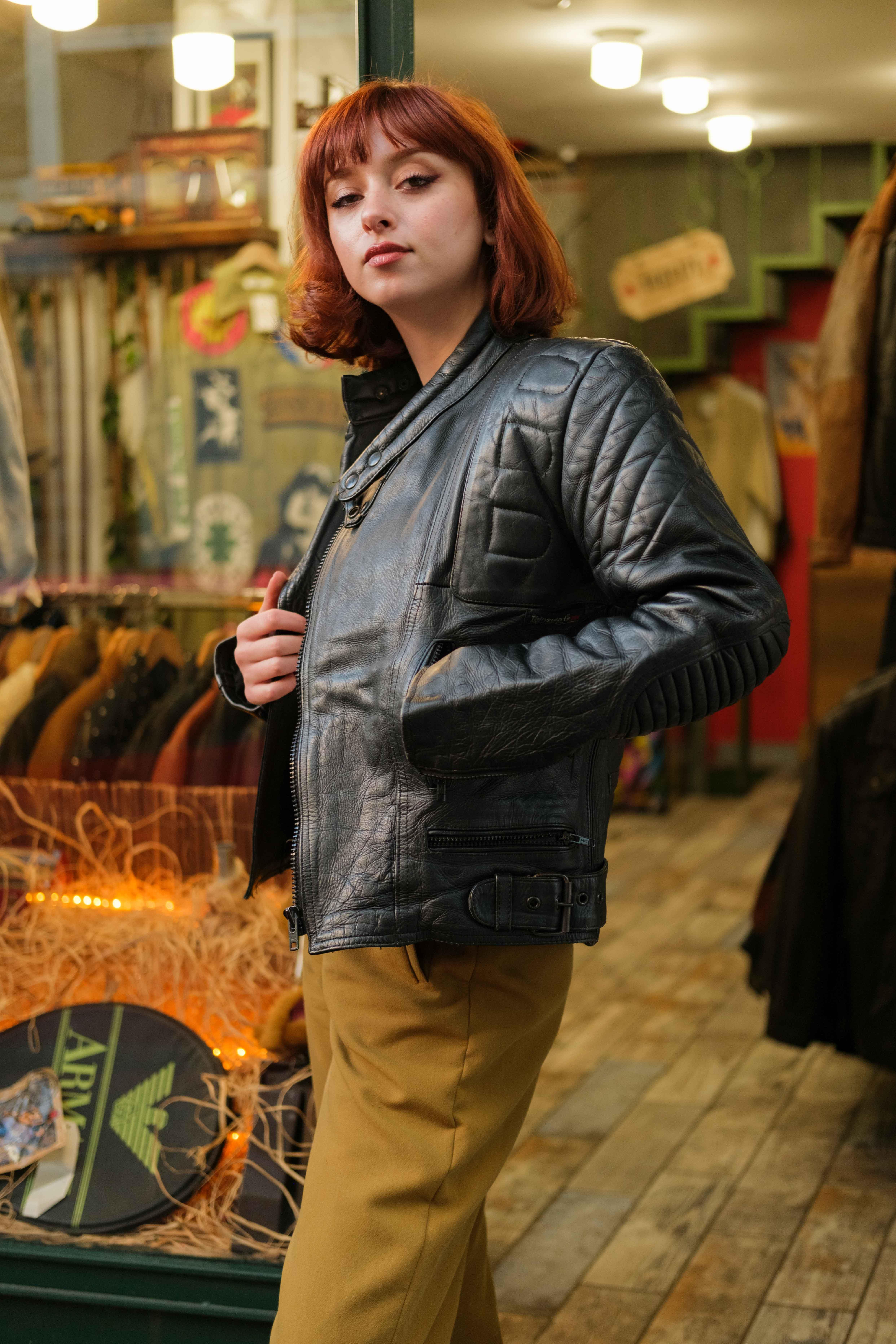 Amerikan Ewald Unisex Biker Deri Ceket
