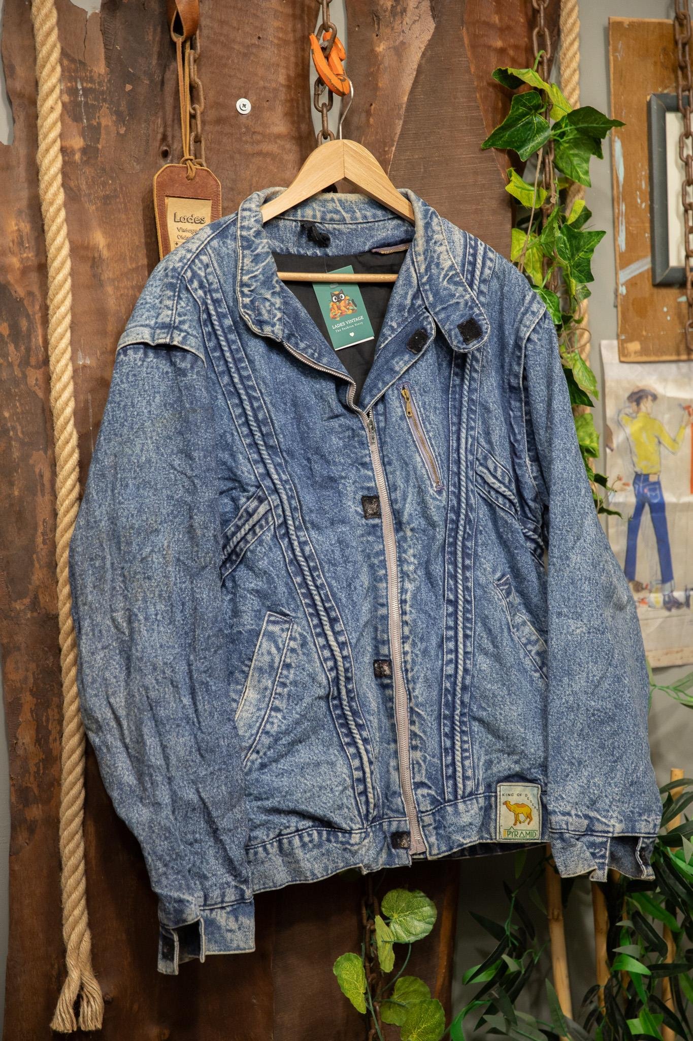 Amerikan Kalıp Oversize Kot Ceket/Yelek