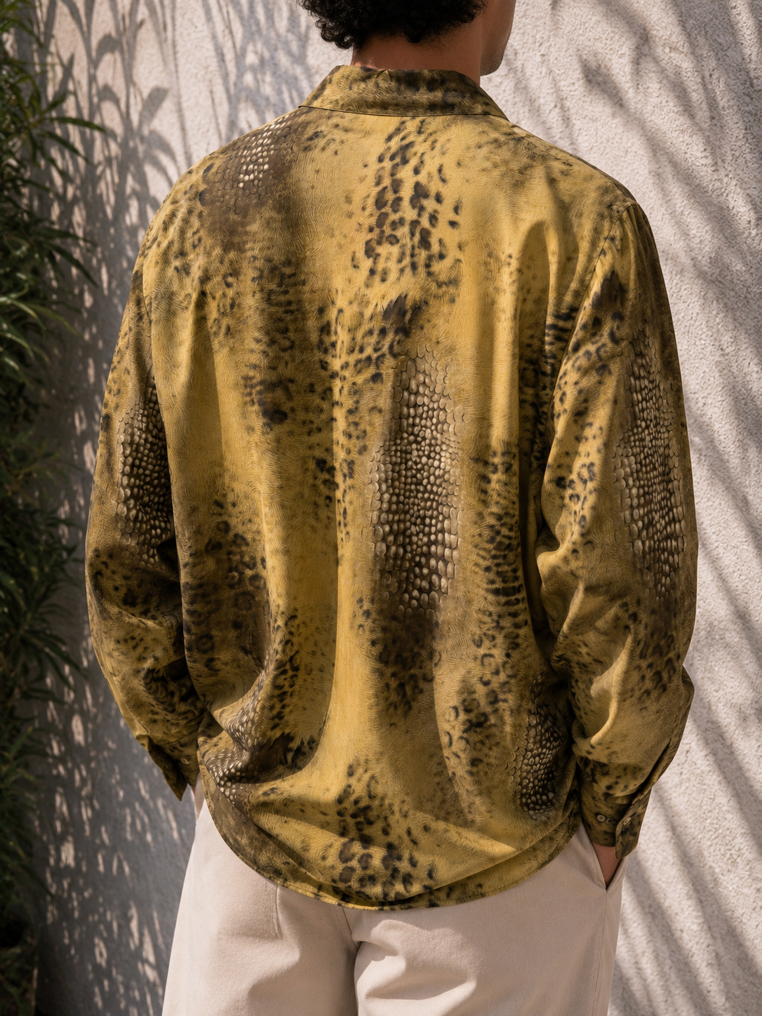Animal Print Klasik Yaka Gömlek