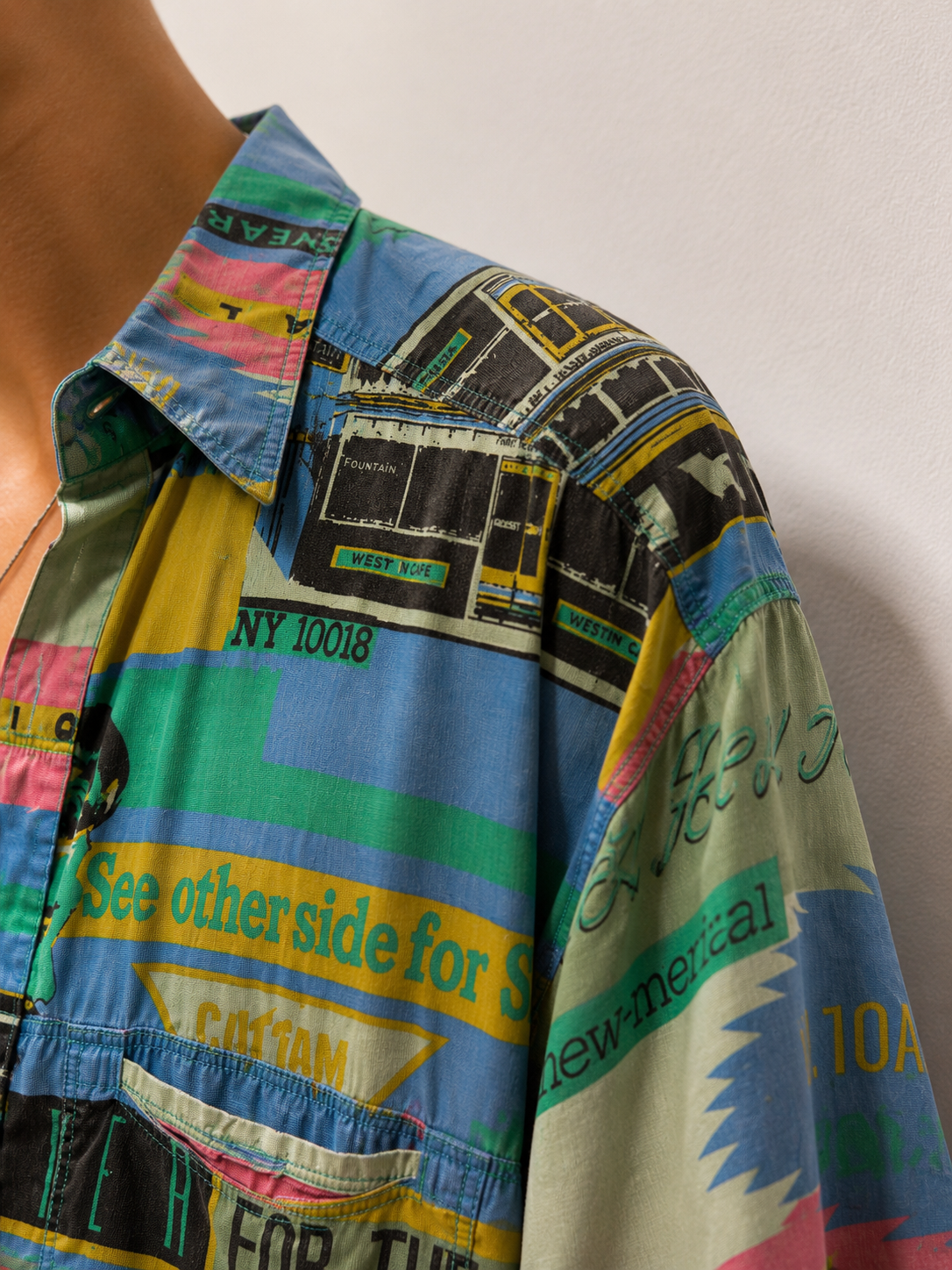 Art Colorful Oversize Gömlek