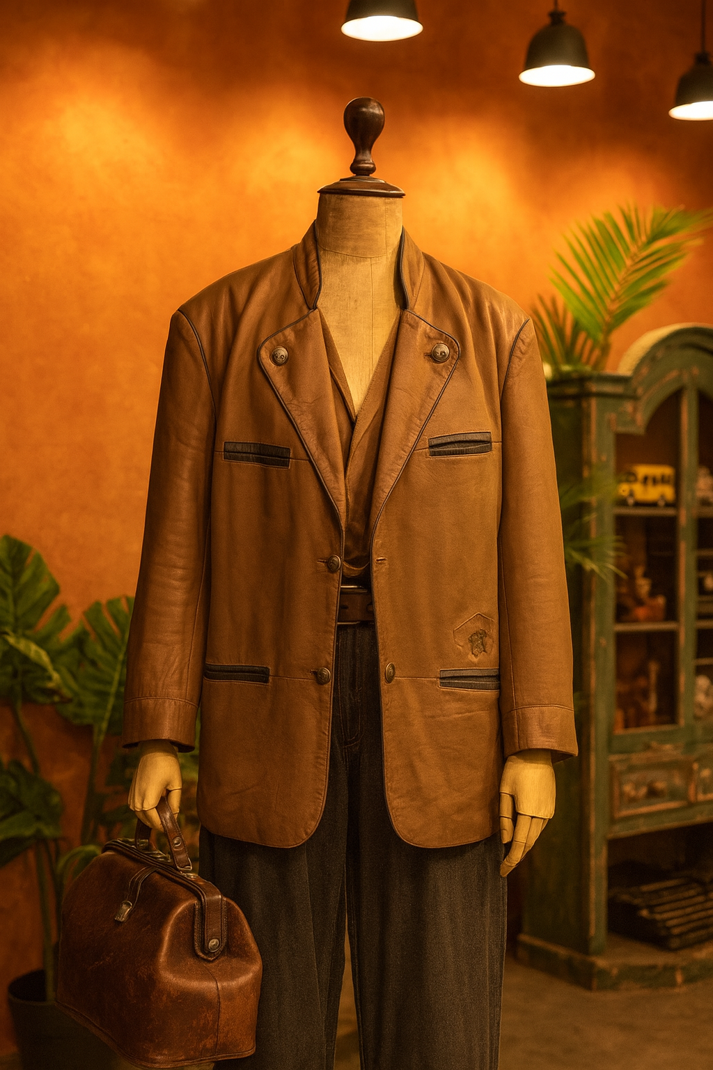 Austrian Bavyera Blazer Deri Ceket
