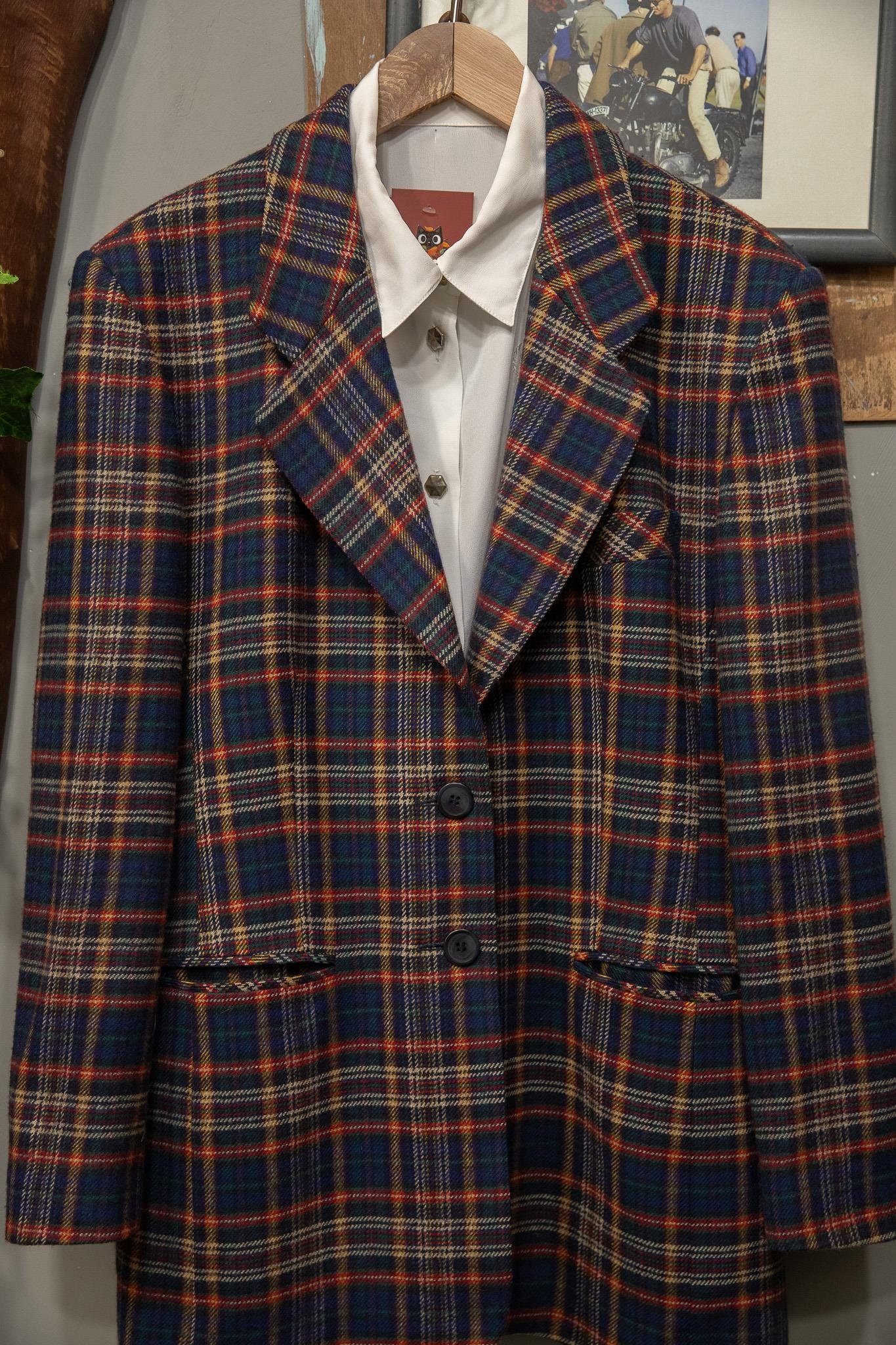 Austrian Ekoseli Yün Ceket