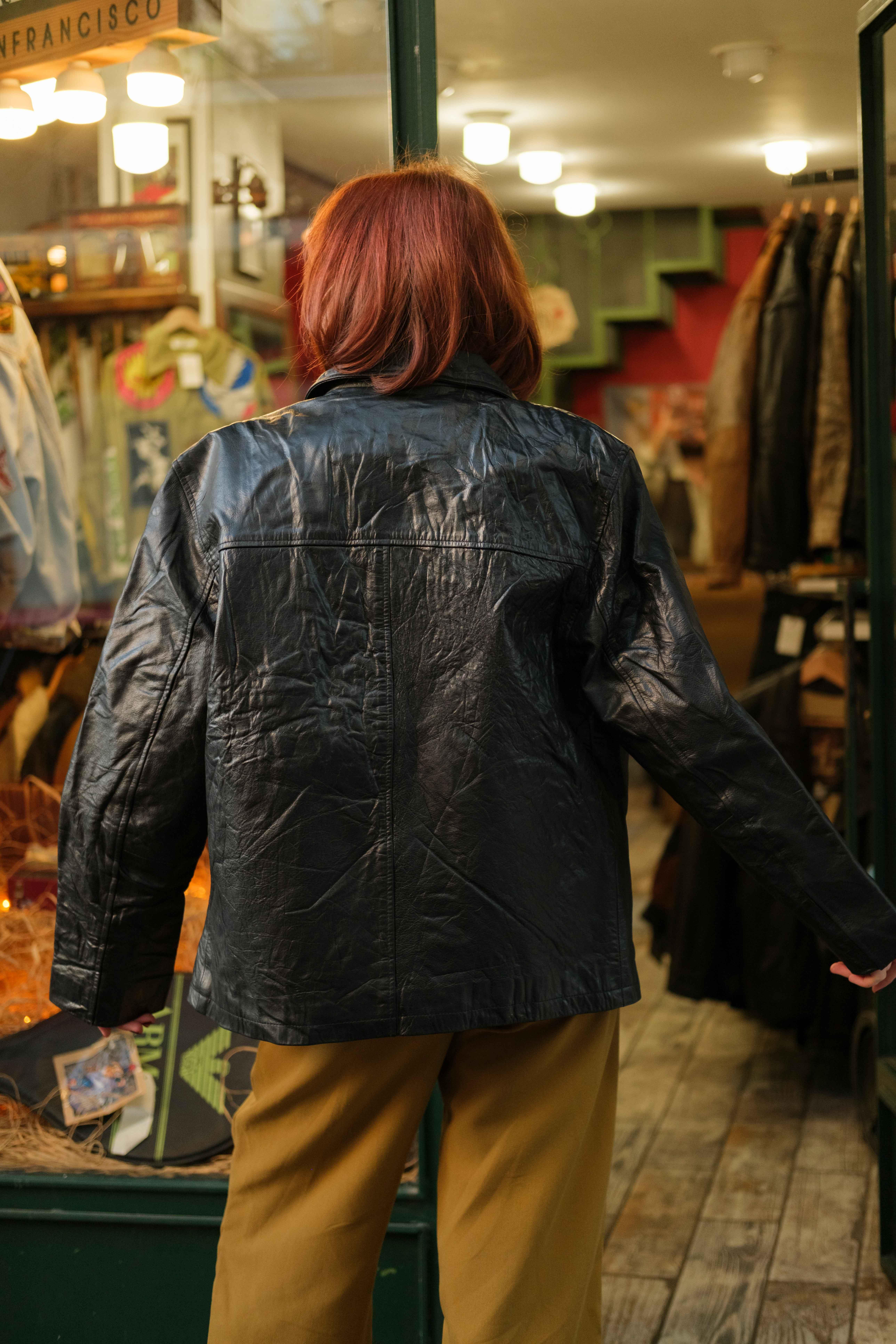 AUTENTIPELE Biker Model Unisex Deri Ceket