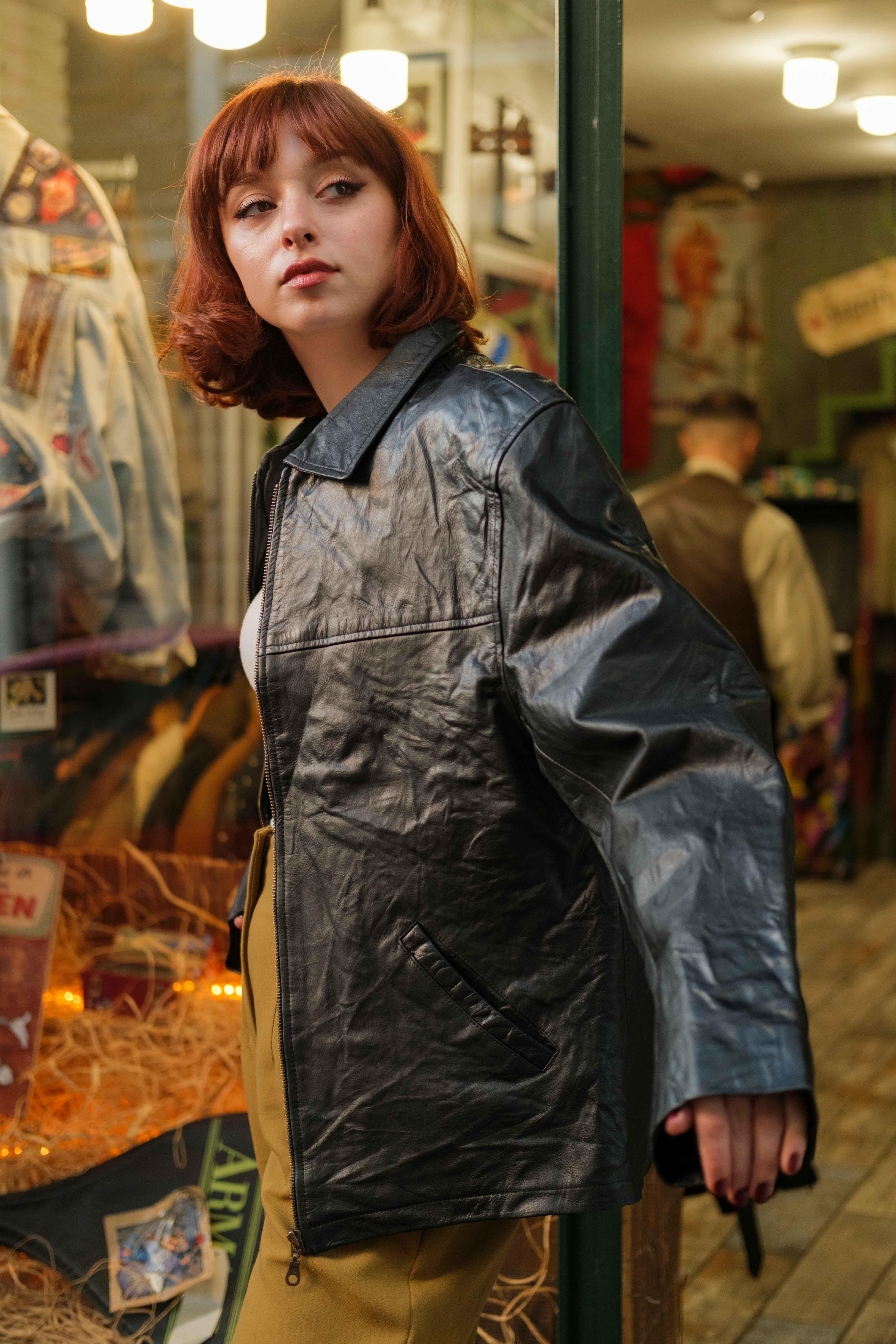 AUTENTIPELE Biker Model Unisex Deri Ceket