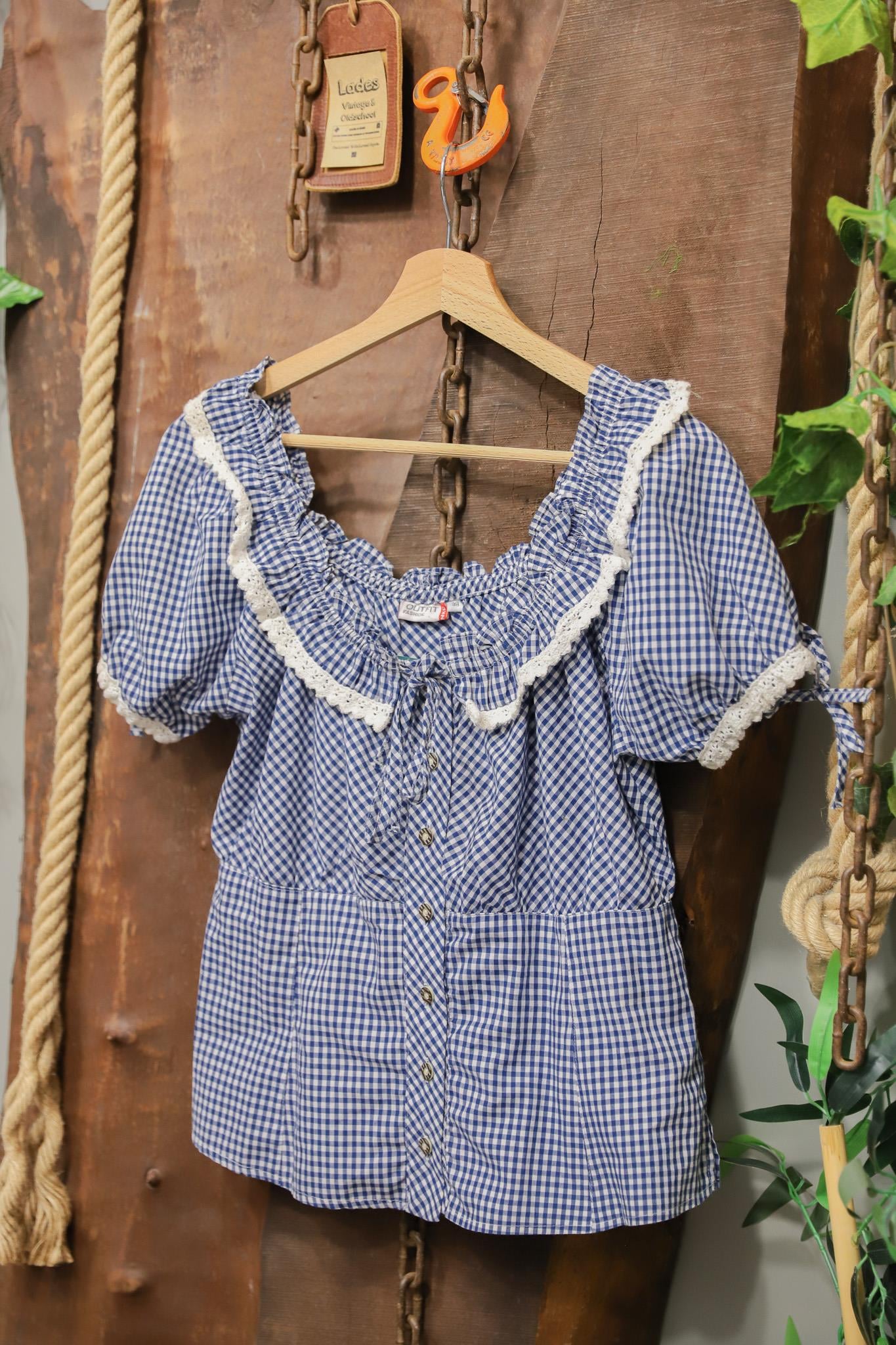 Bavarian Lace-Trimmed Blouse
