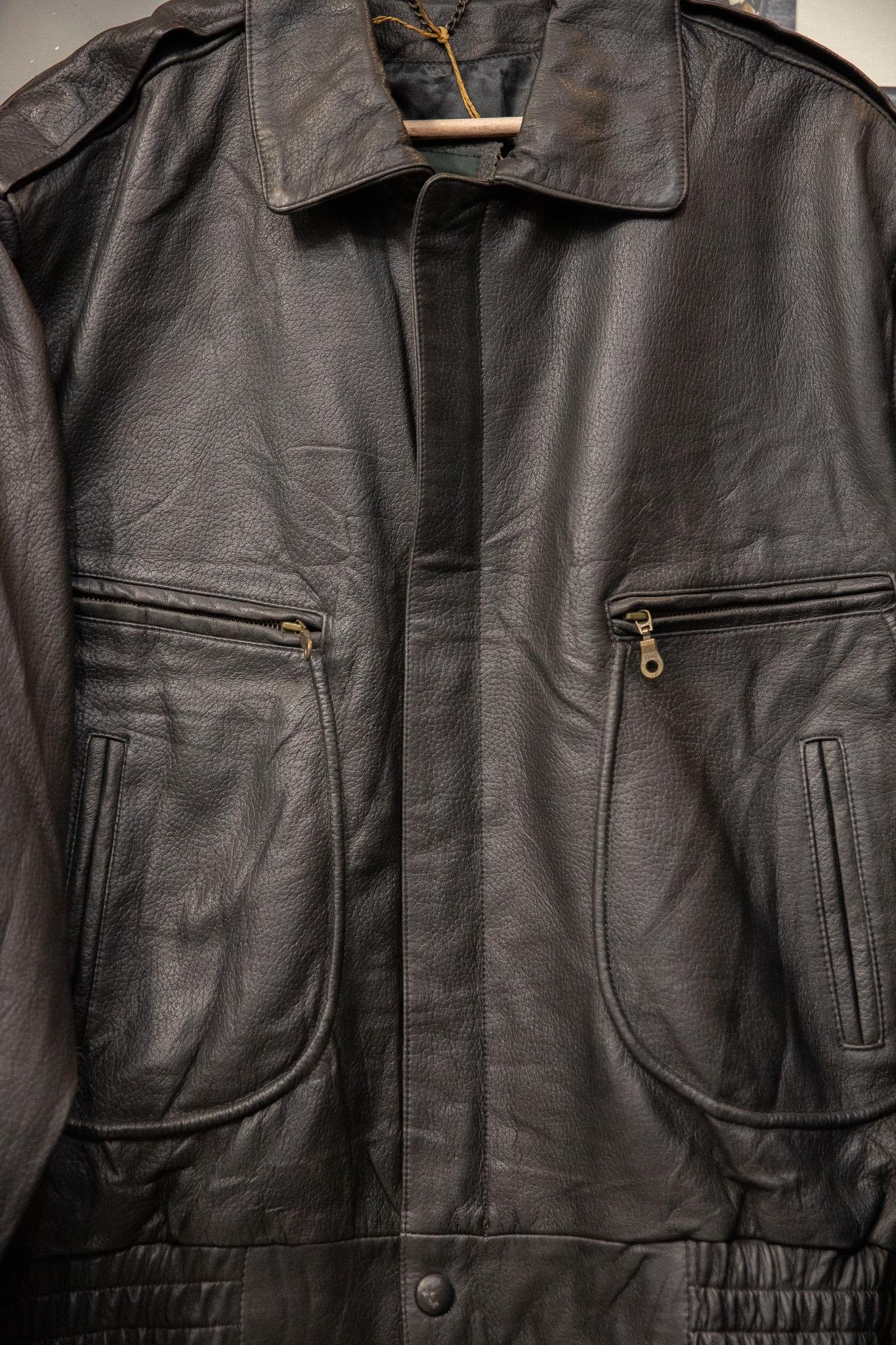 Black American Bomber Deri Ceket