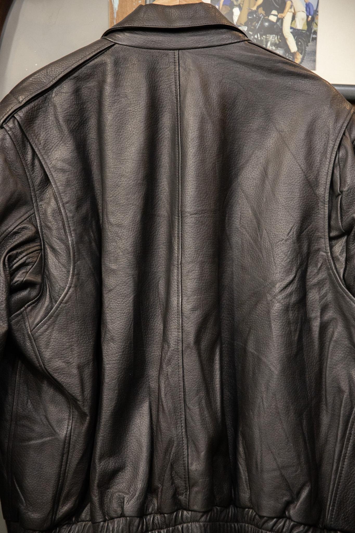 Black American Bomber Deri Ceket
