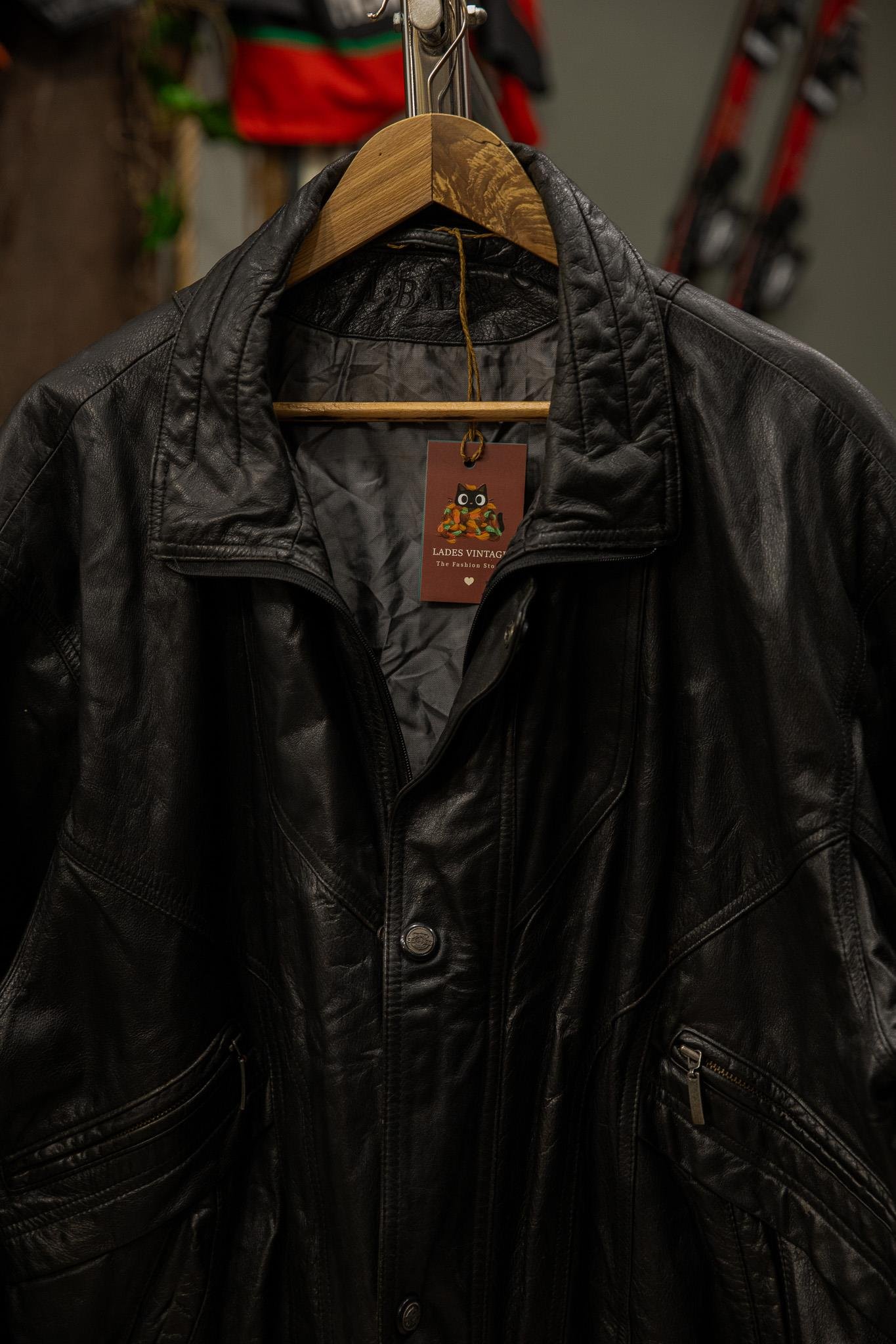 Black Bomber Model Unisex Deri Ceket