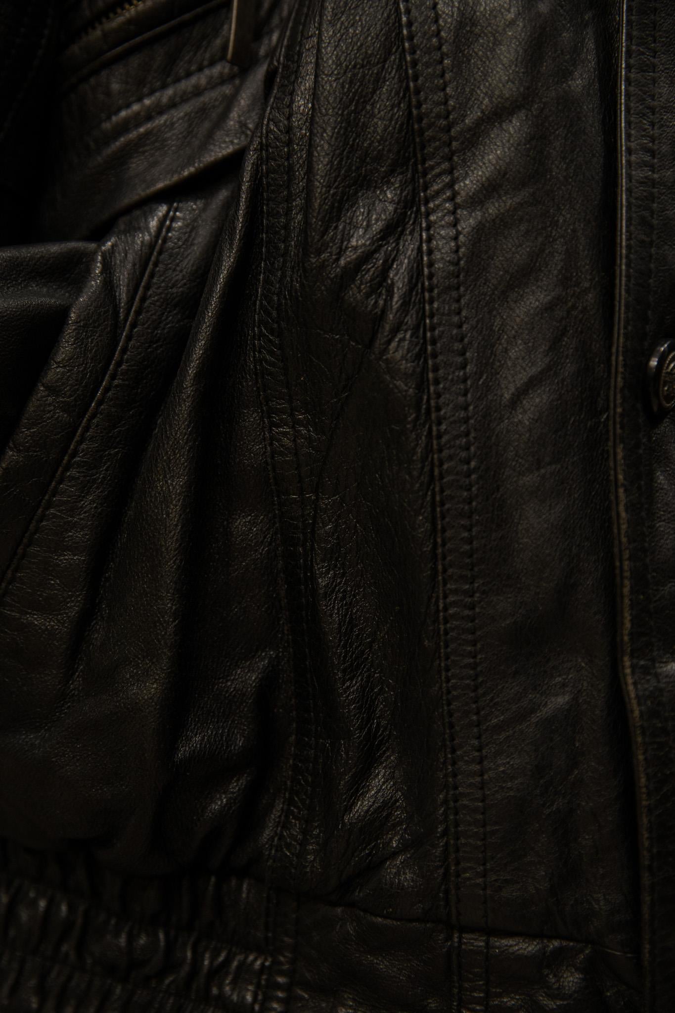 Black Bomber Model Unisex Deri Ceket