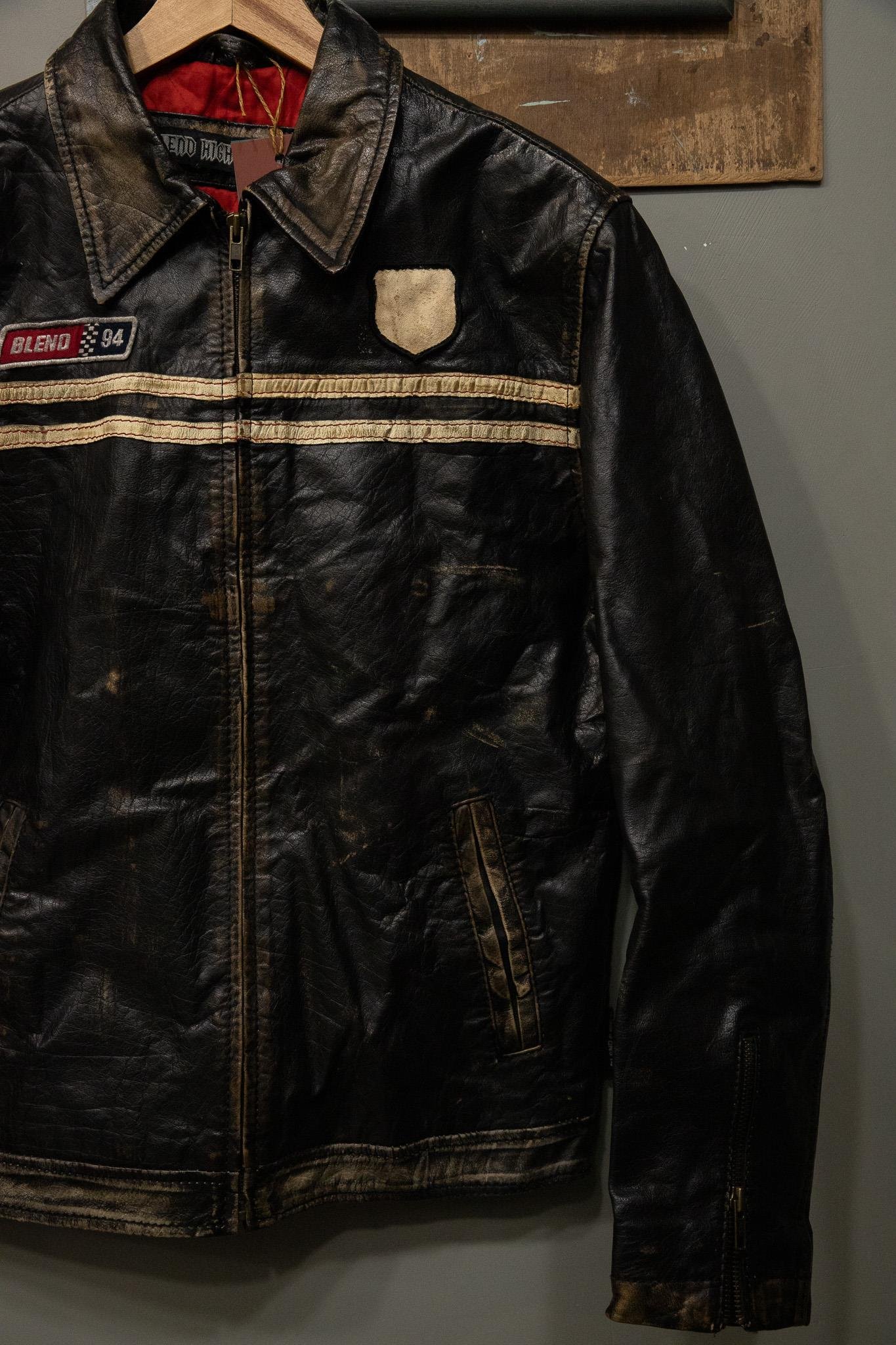 BLEND 94 Eskitme American Biker Deri Ceket