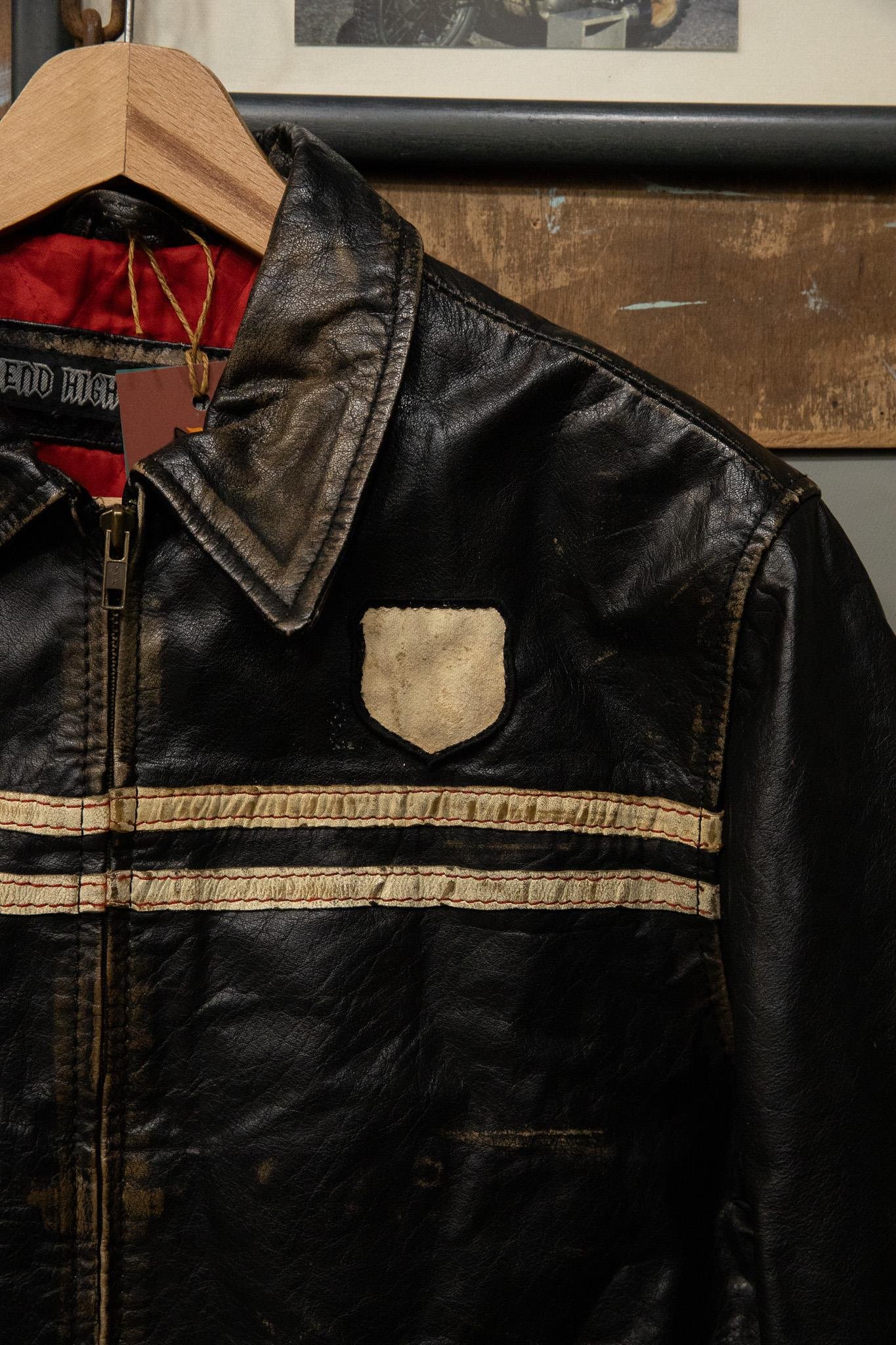 BLEND 94 Eskitme American Biker Deri Ceket