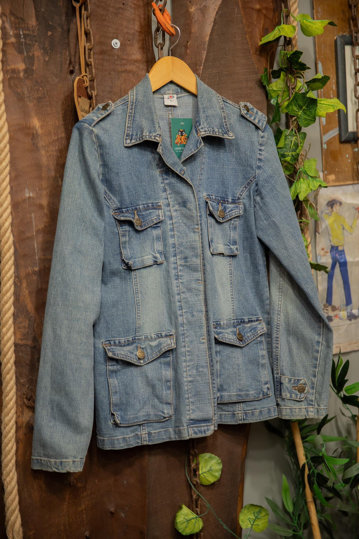Blue Denim Wash Kot Ceket