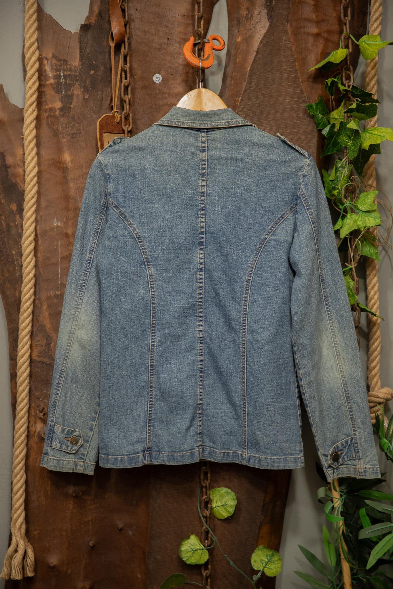 Blue Denim Wash Kot Ceket