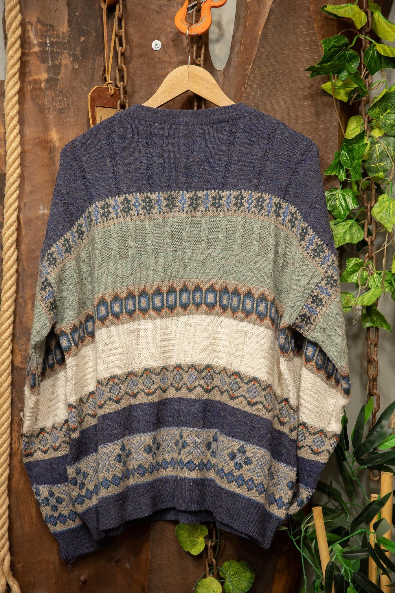 Blue Ethnic Nordic Oversize Kazak