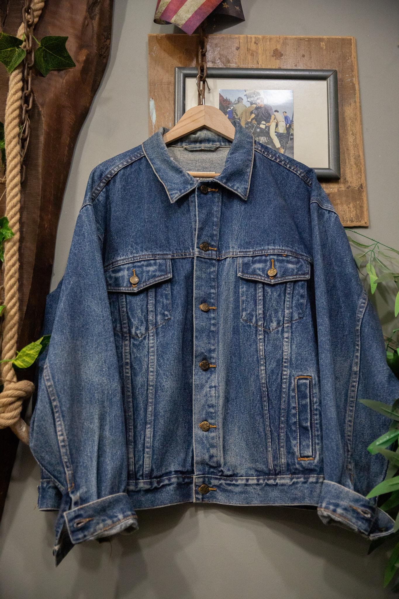 Blue Loose Fit Denim Ceket