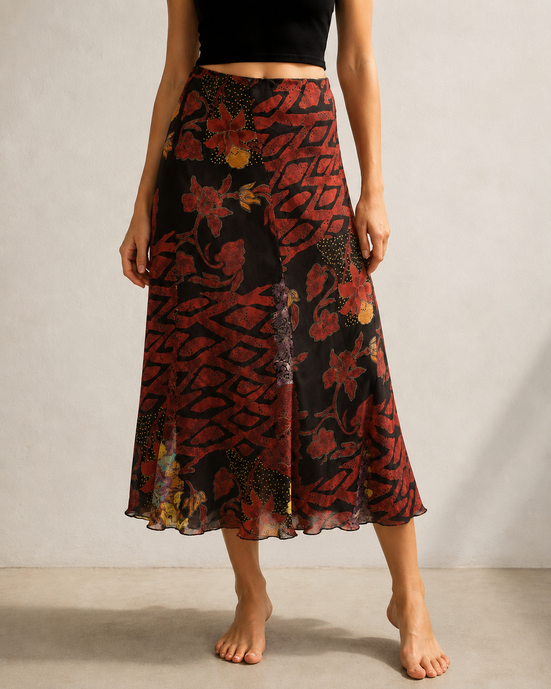 Bohemian 1990s Etnik Etek