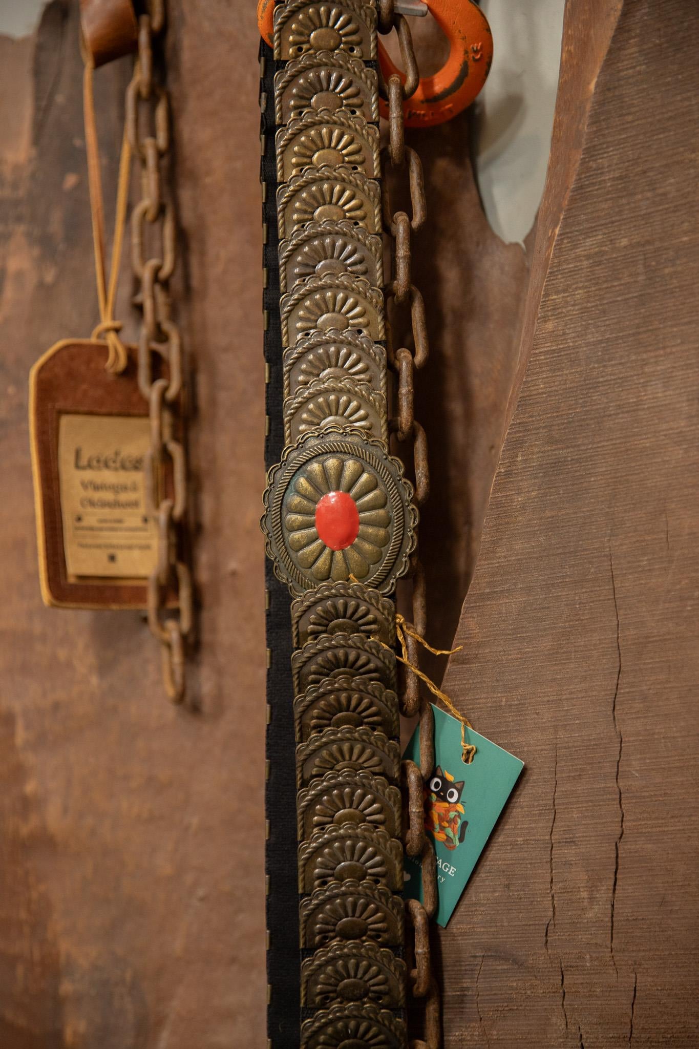 Boho Brass Concho Western Kemer