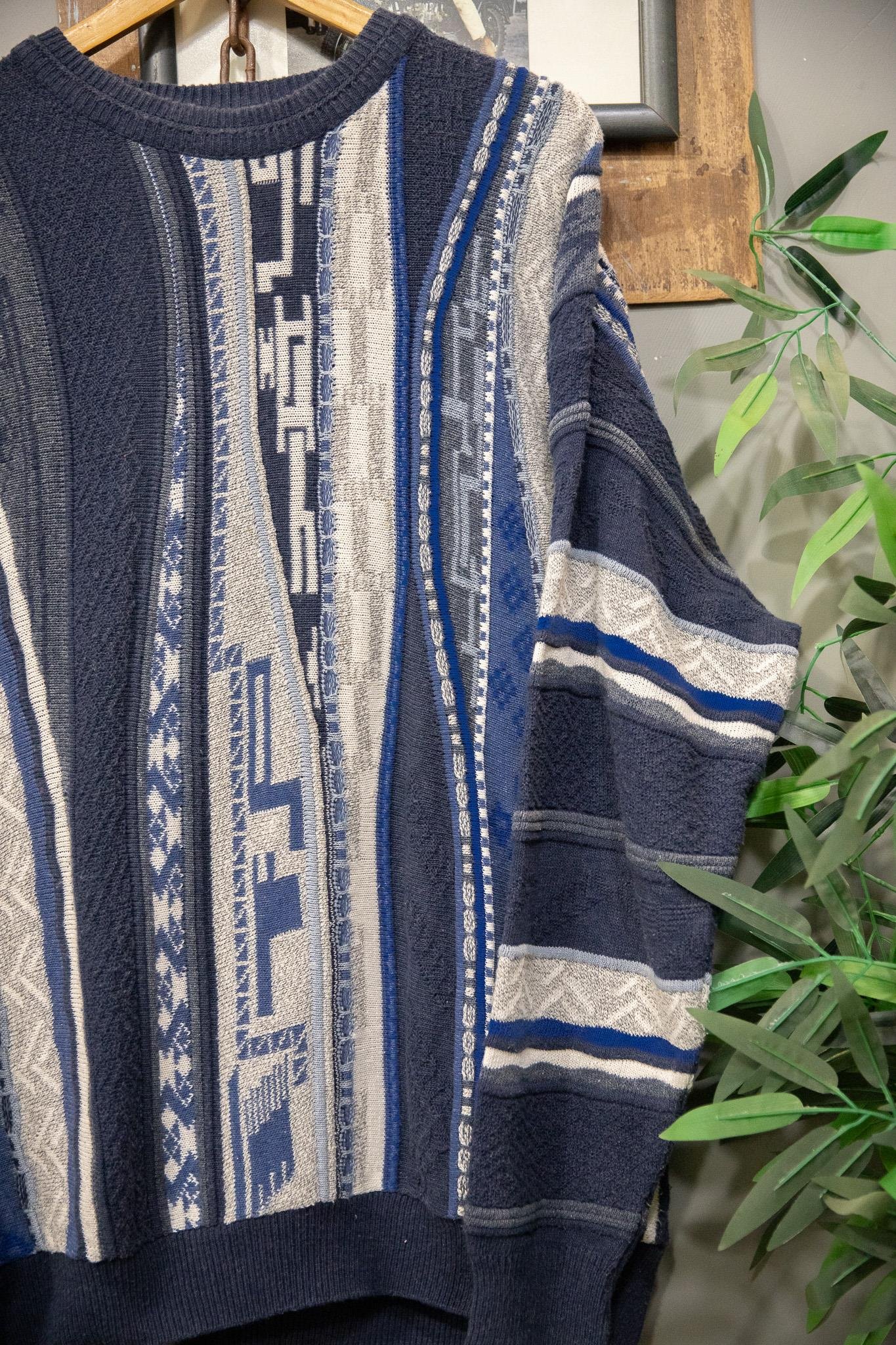 Bold Blue Waves 90s Kazak