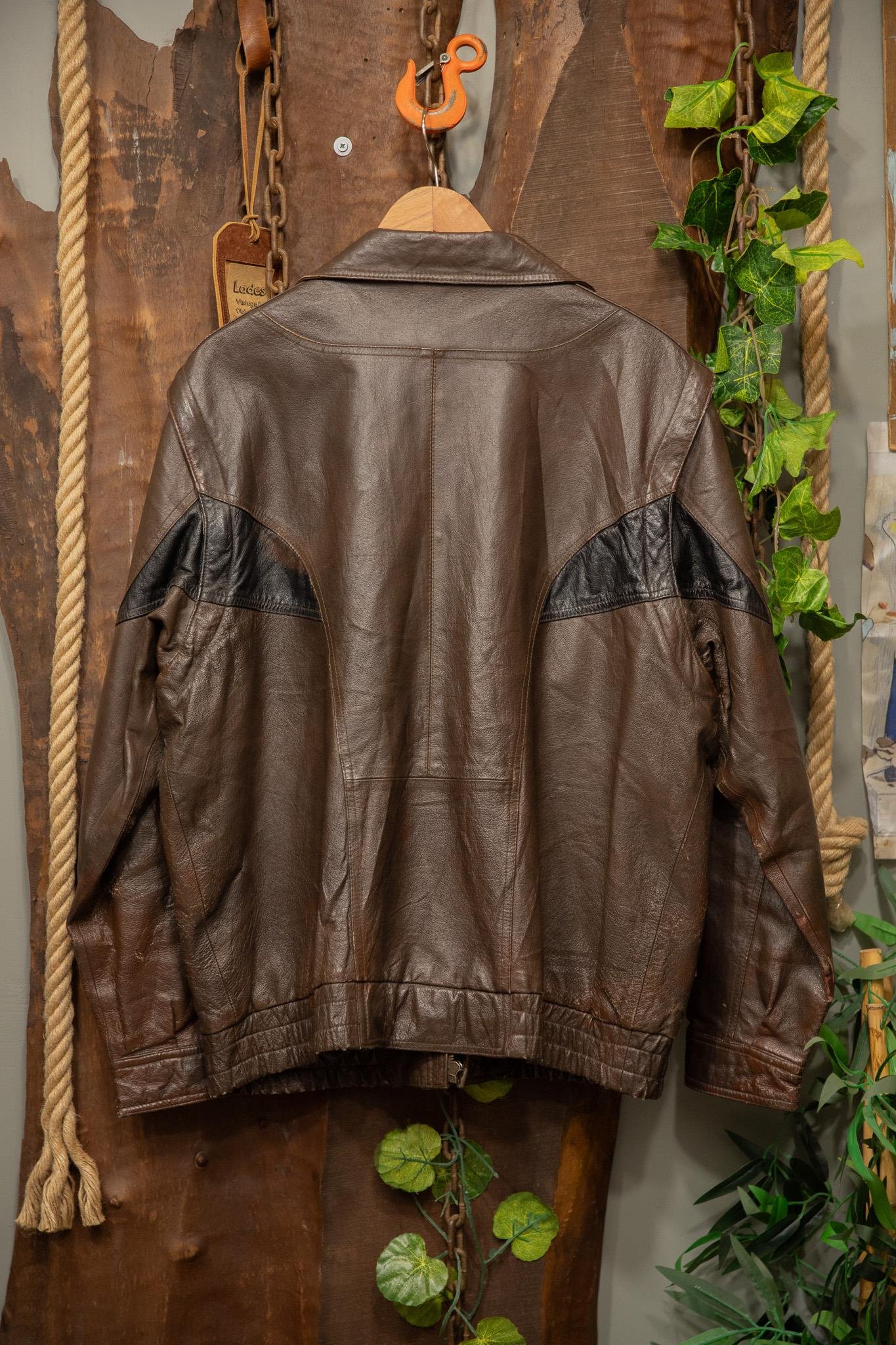 Brown 90's Classic Bomber Deri Ceket
