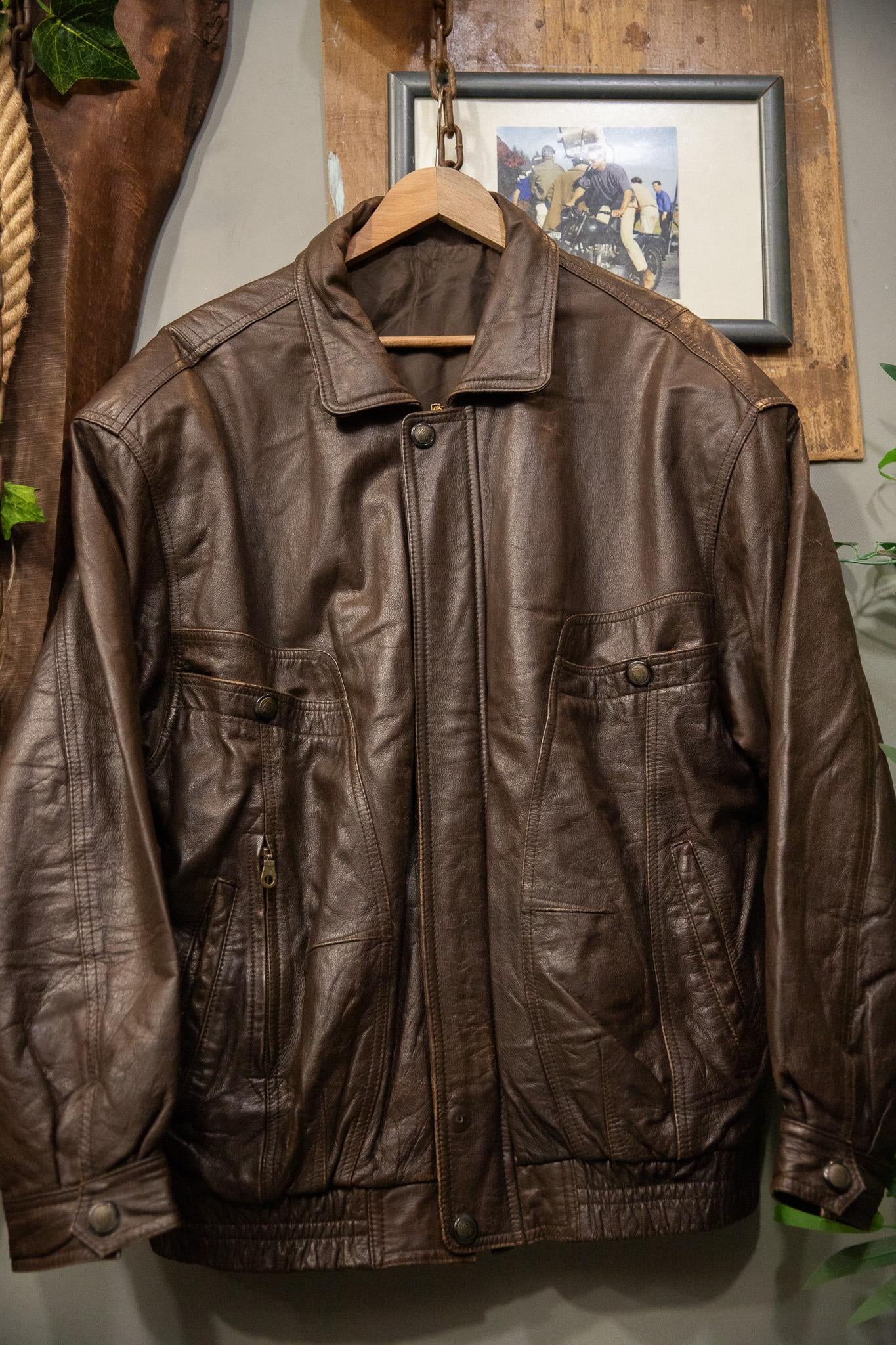 Brown Bomber Deri Ceket