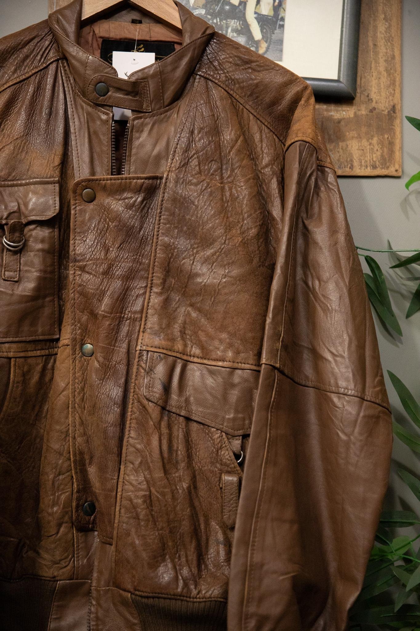 Brown Bomber Deri Ceket