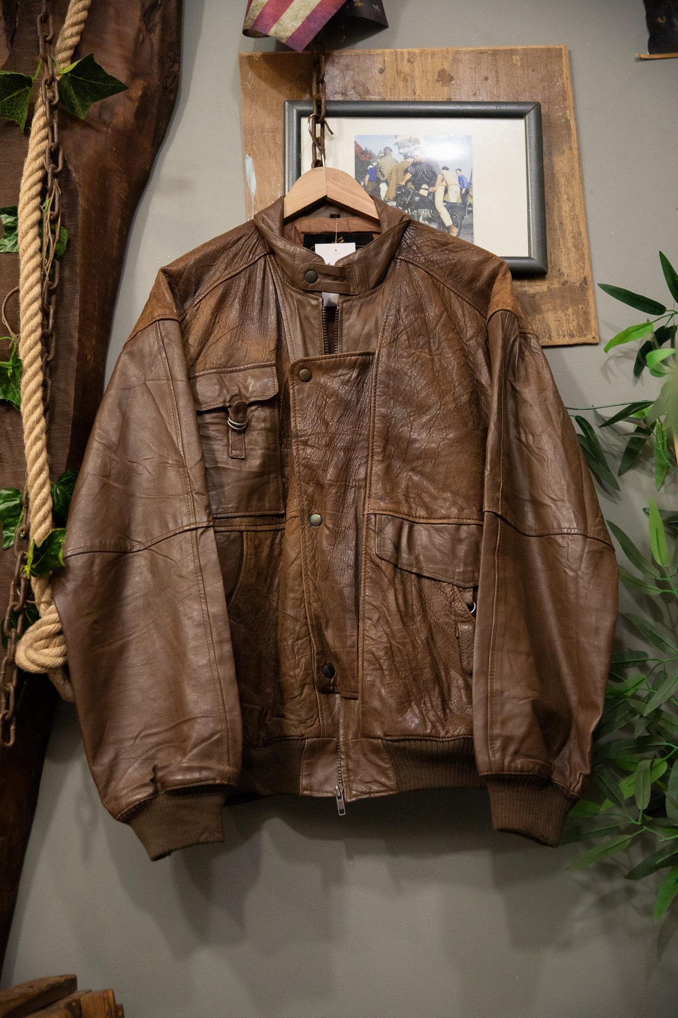 Brown Bomber Deri Ceket
