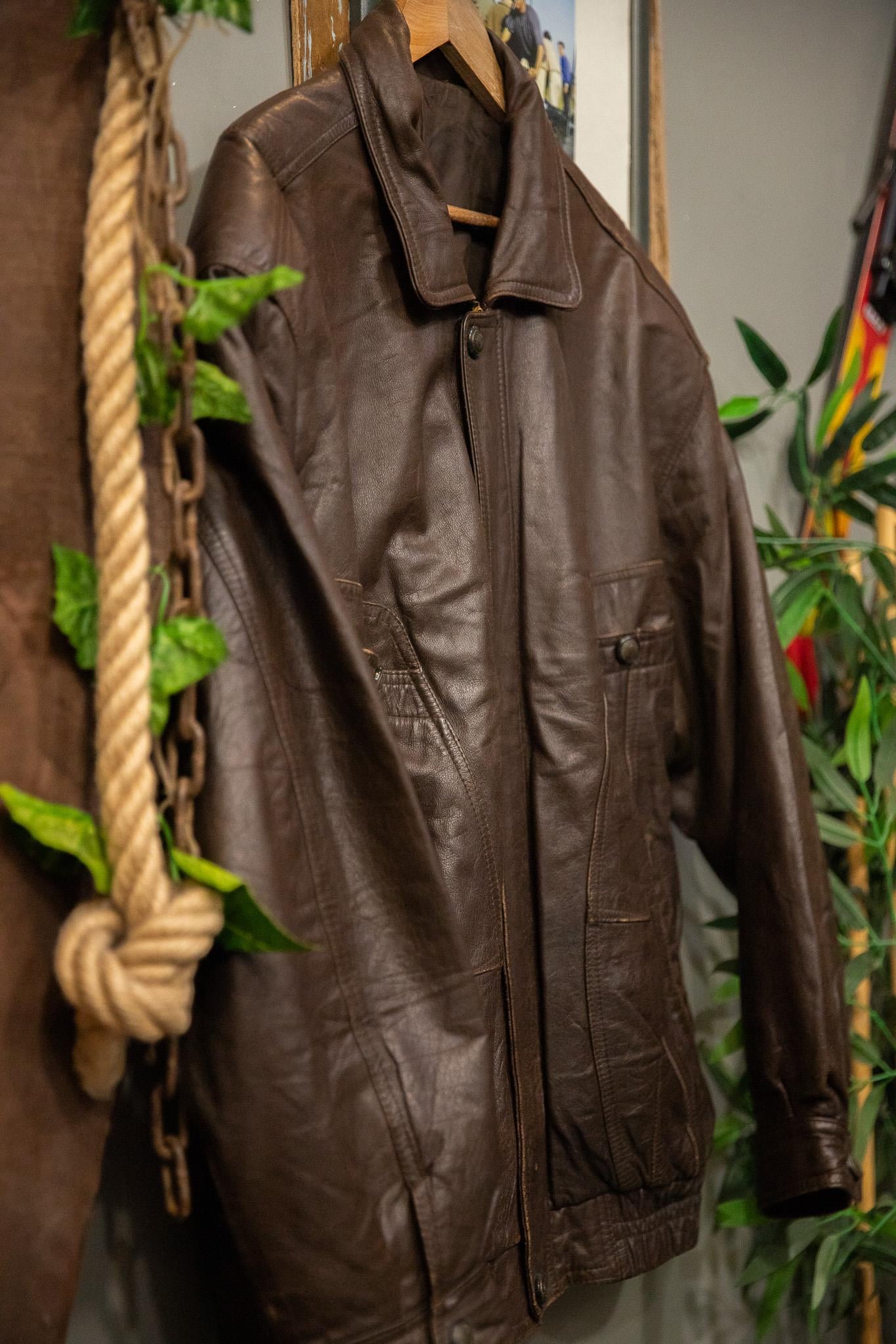 Brown Bomber Deri Ceket