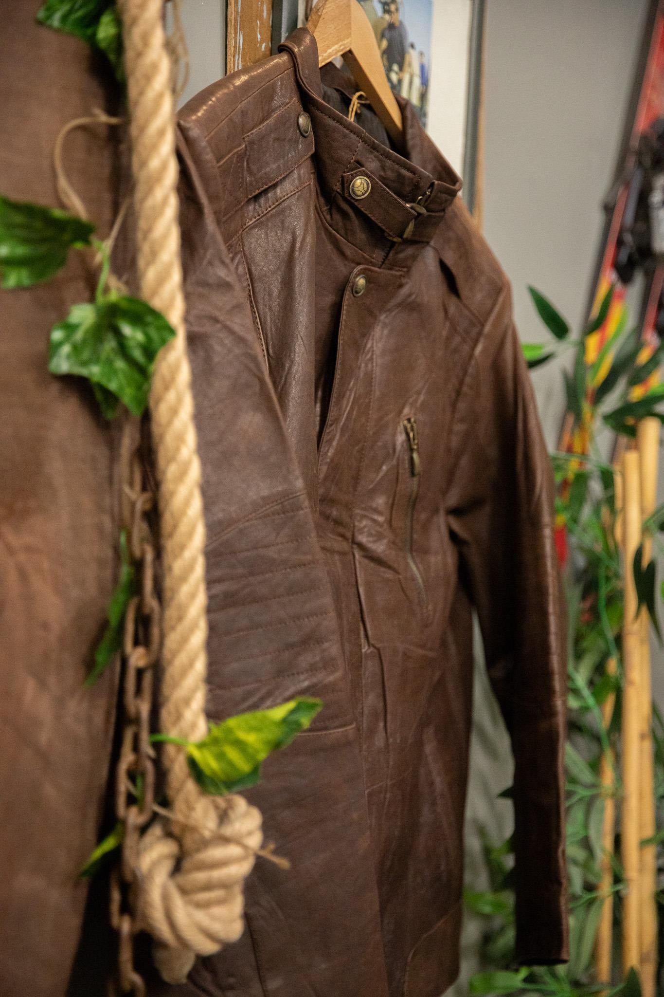 Brown Classic Coat Deri Ceket