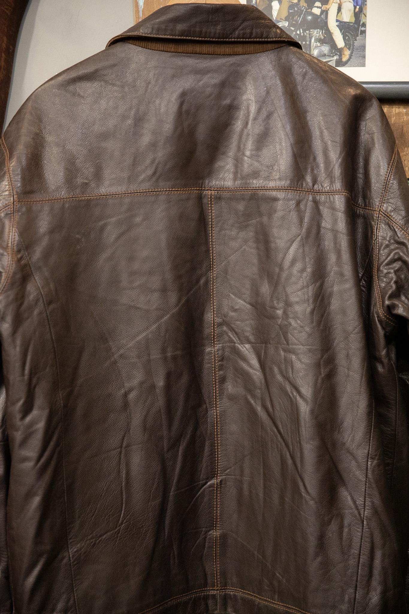 Brown Classic Deri Ceket
