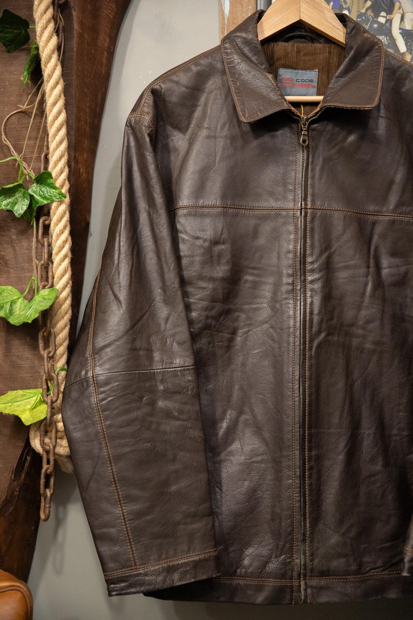 Brown Classic Deri Ceket