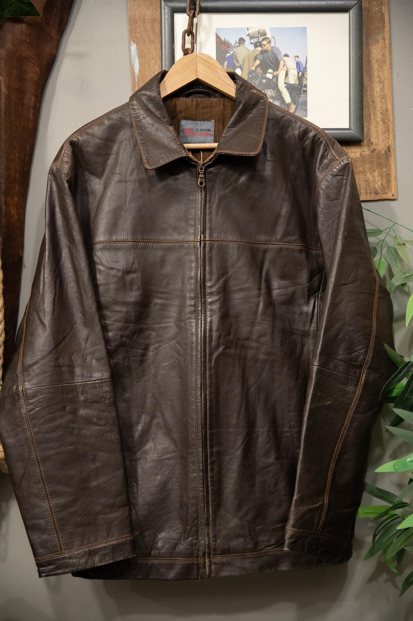 Brown Classic Deri Ceket