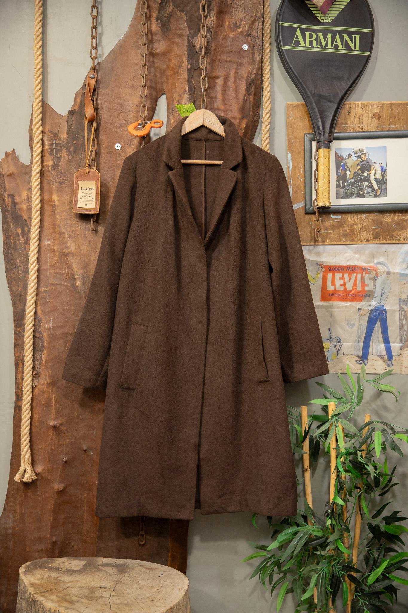 Brown Classic Kaşe Kaban