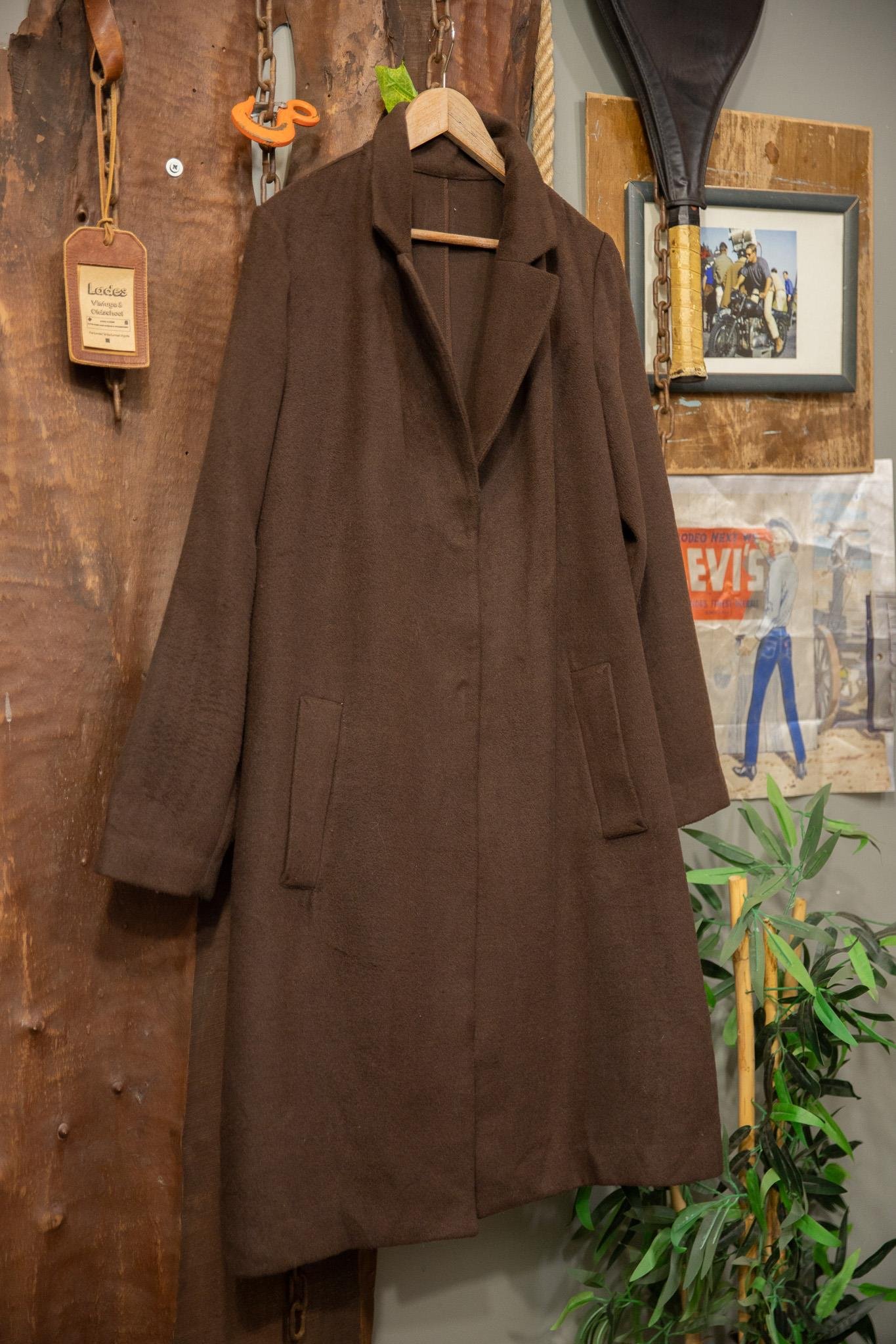 Brown Classic Kaşe Kaban