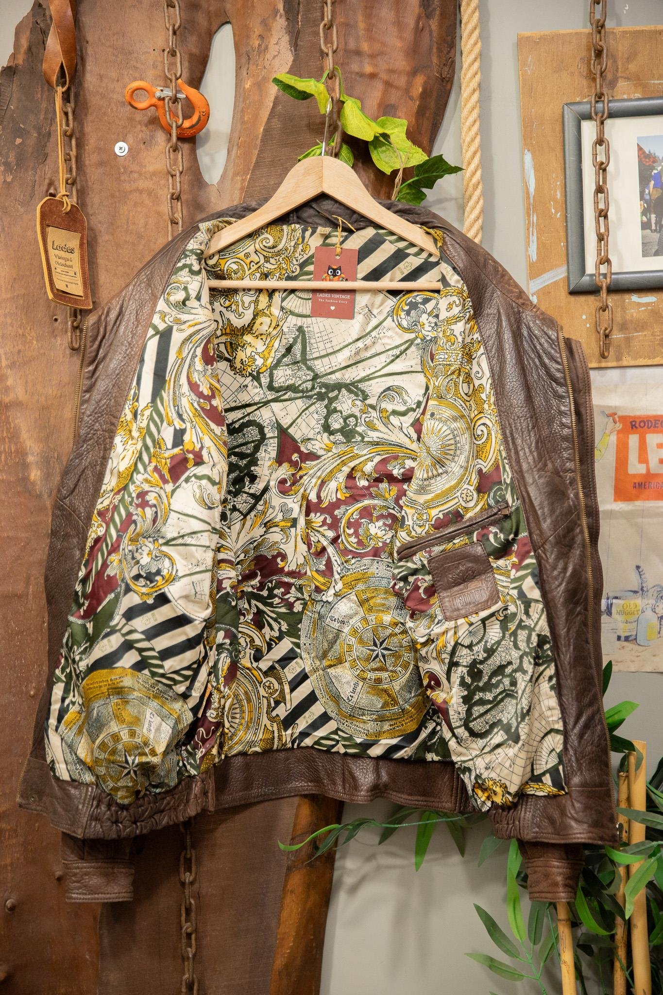 Brown Oversize Deri Ceket