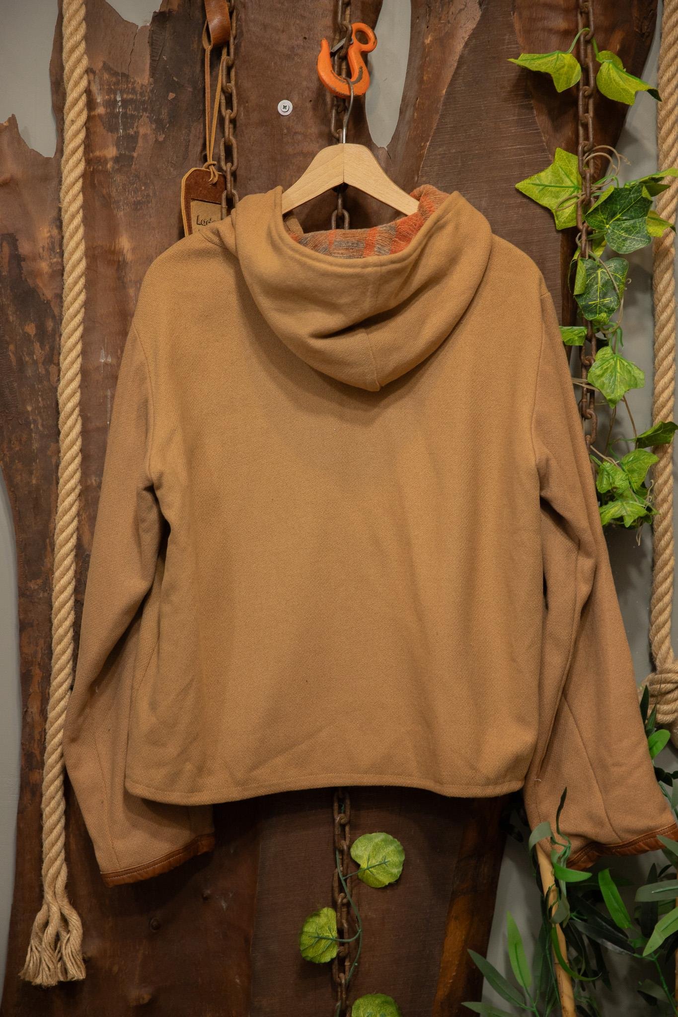Brown Oversize Wool 90's Hoodie 