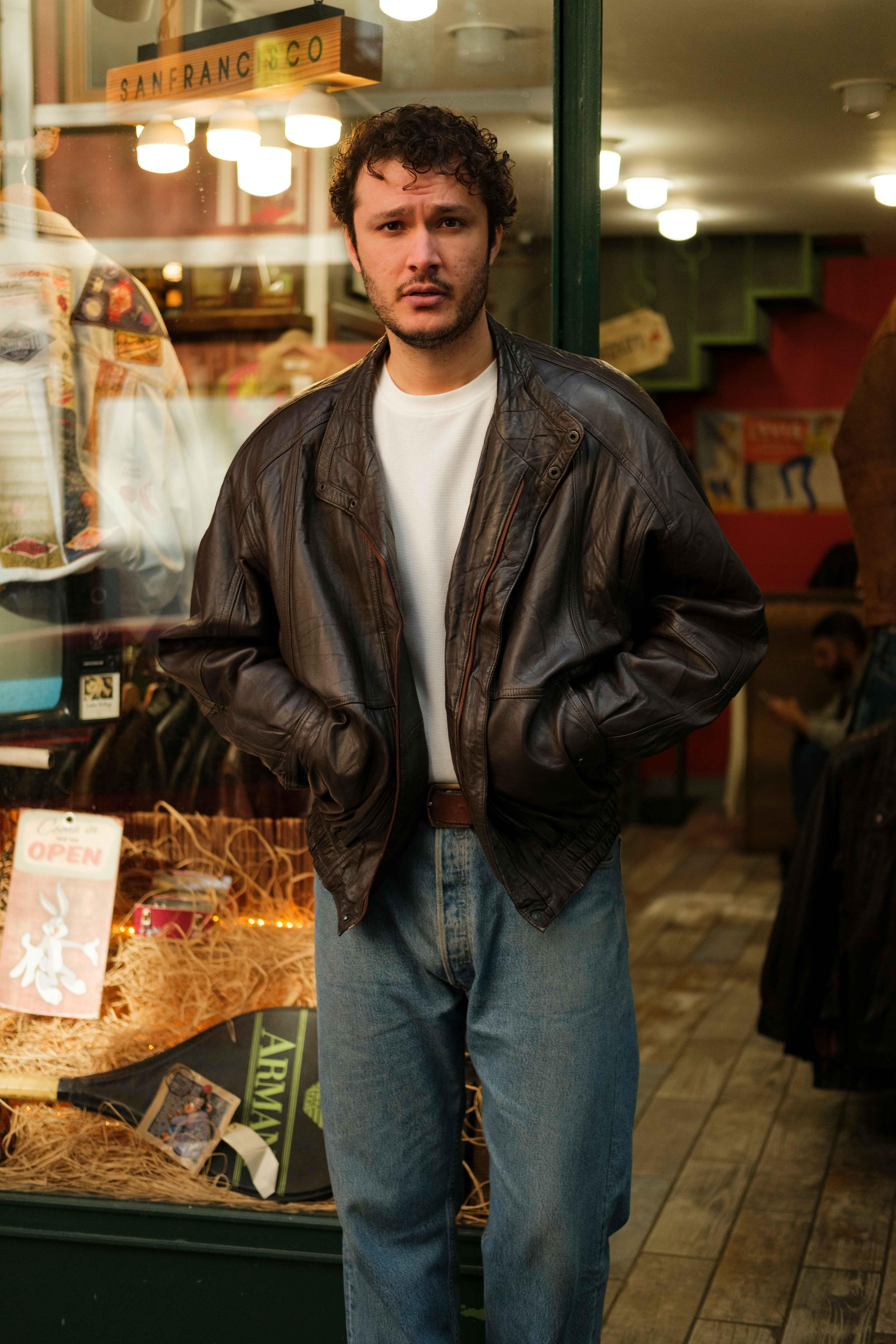 Brown Ton Bomber Unisex Deri Ceket