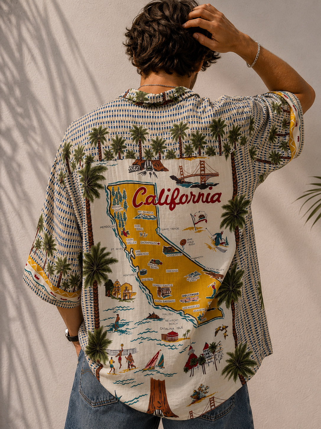 California Map Hawaii Gömlek