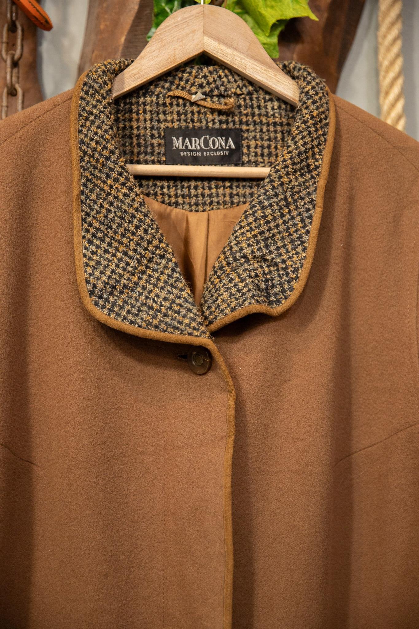 Camel Oversize Kaşe Kaban