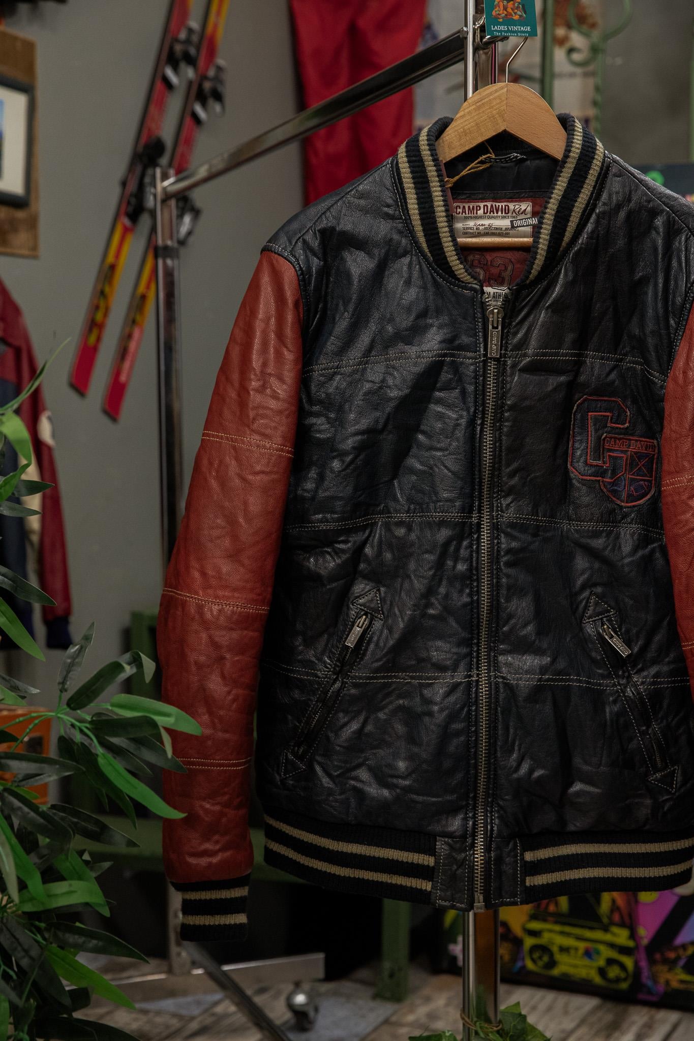 CAMP DAVID RED PREMIUM Bomber Deri Ceket
