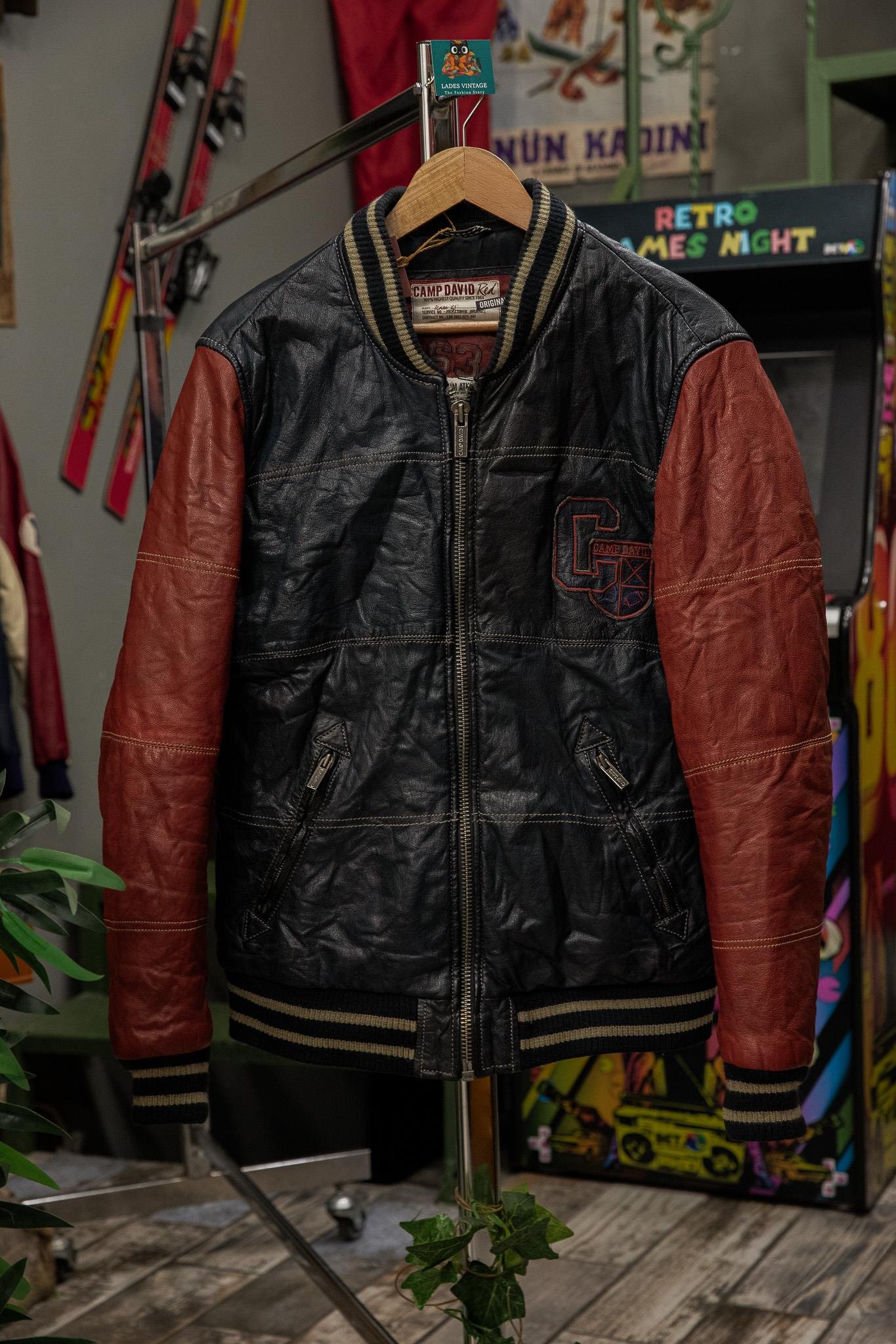 CAMP DAVID RED PREMIUM Bomber Deri Ceket