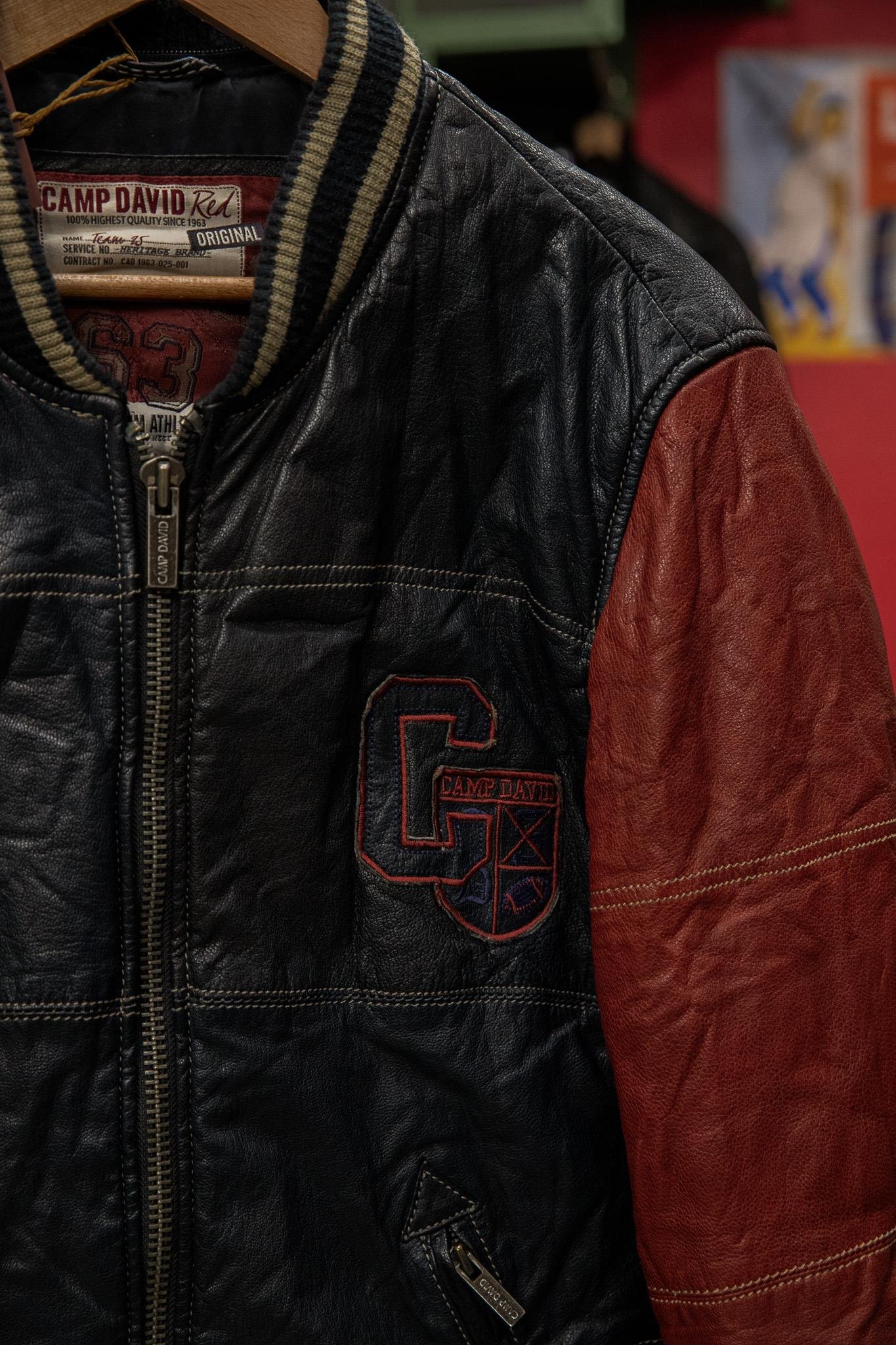 CAMP DAVID RED PREMIUM Bomber Deri Ceket