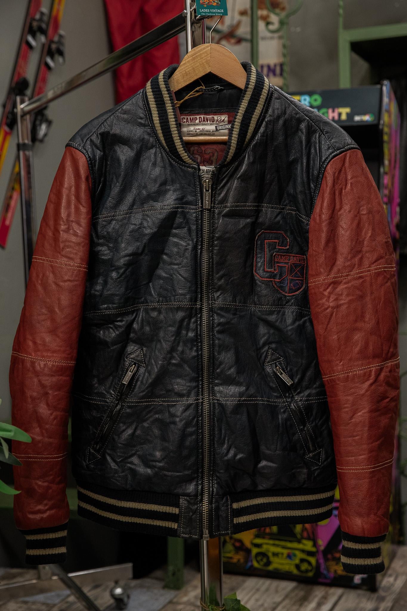 CAMP DAVID RED PREMIUM Bomber Deri Ceket