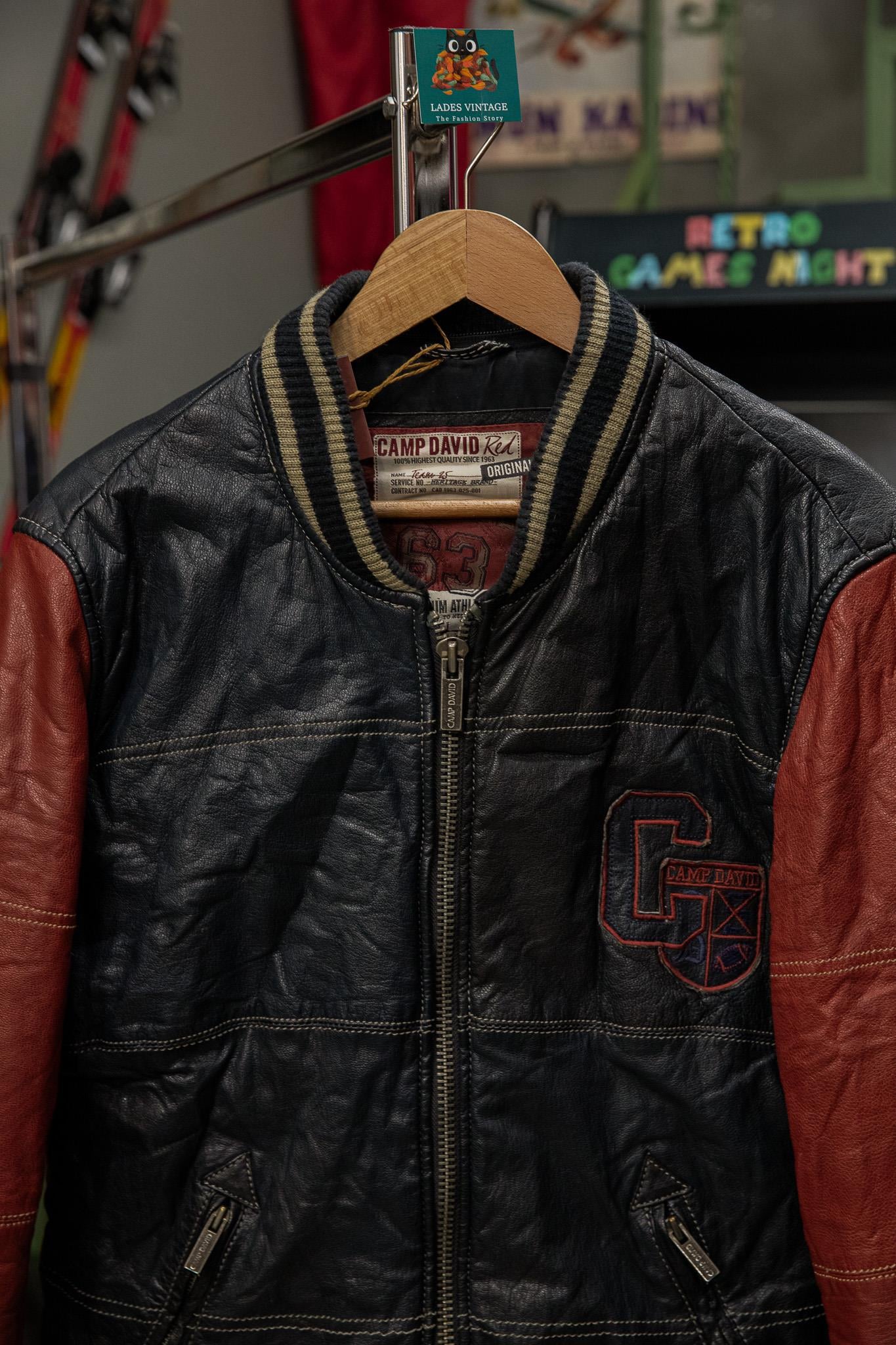 CAMP DAVID RED PREMIUM Bomber Deri Ceket
