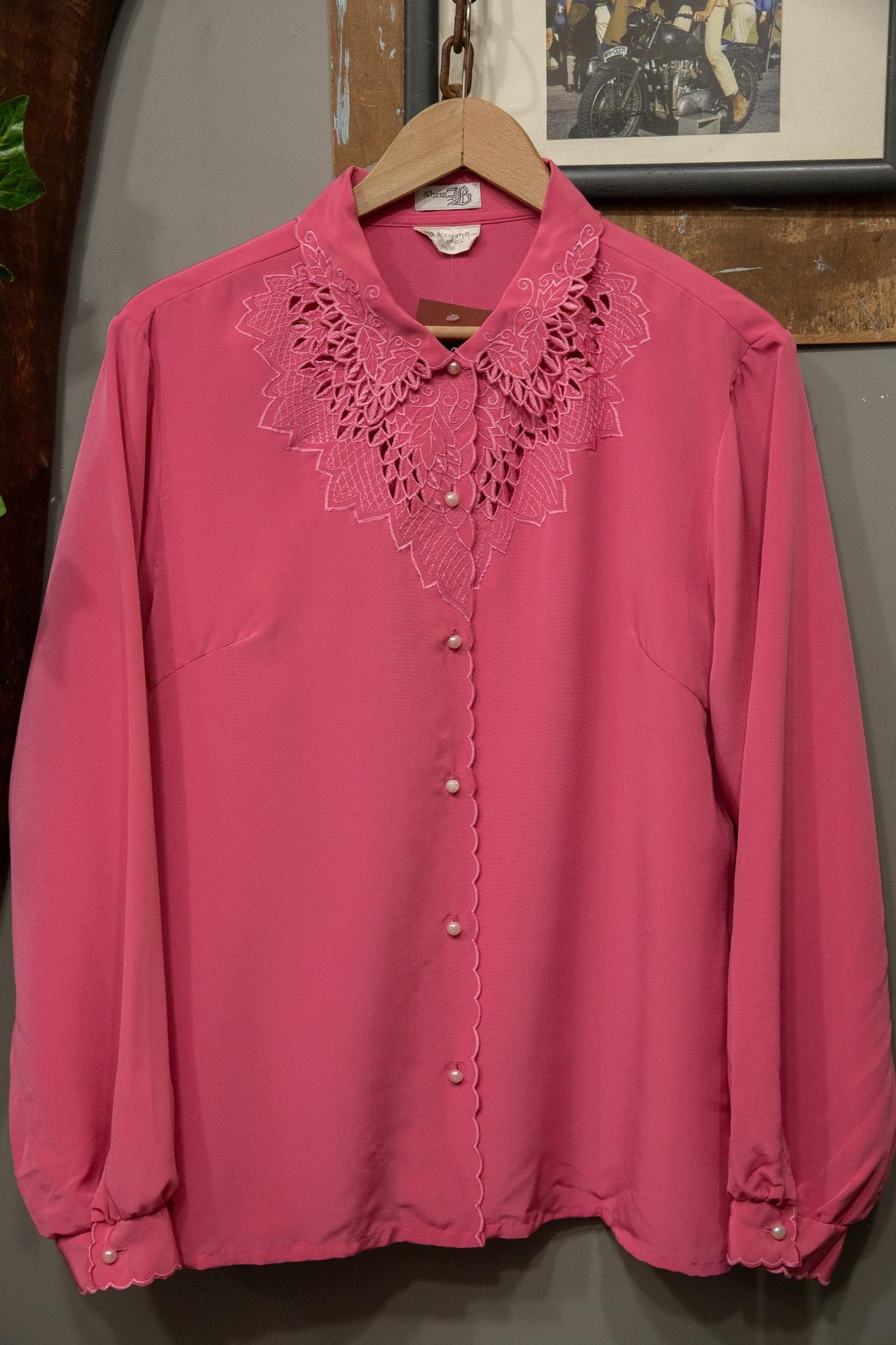 Chris JB. Pink Nakışlı Model Kadın Gömlek