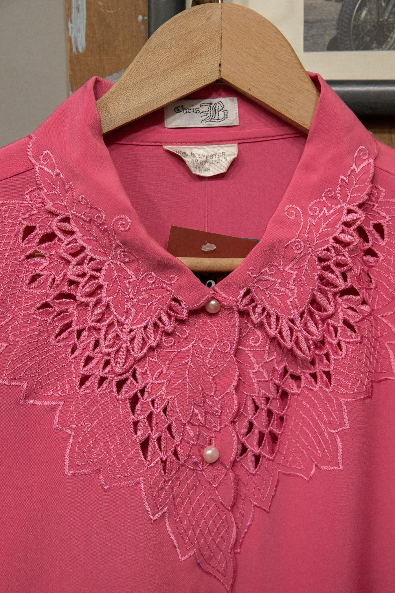 Chris JB. Pink Nakışlı Model Kadın Gömlek