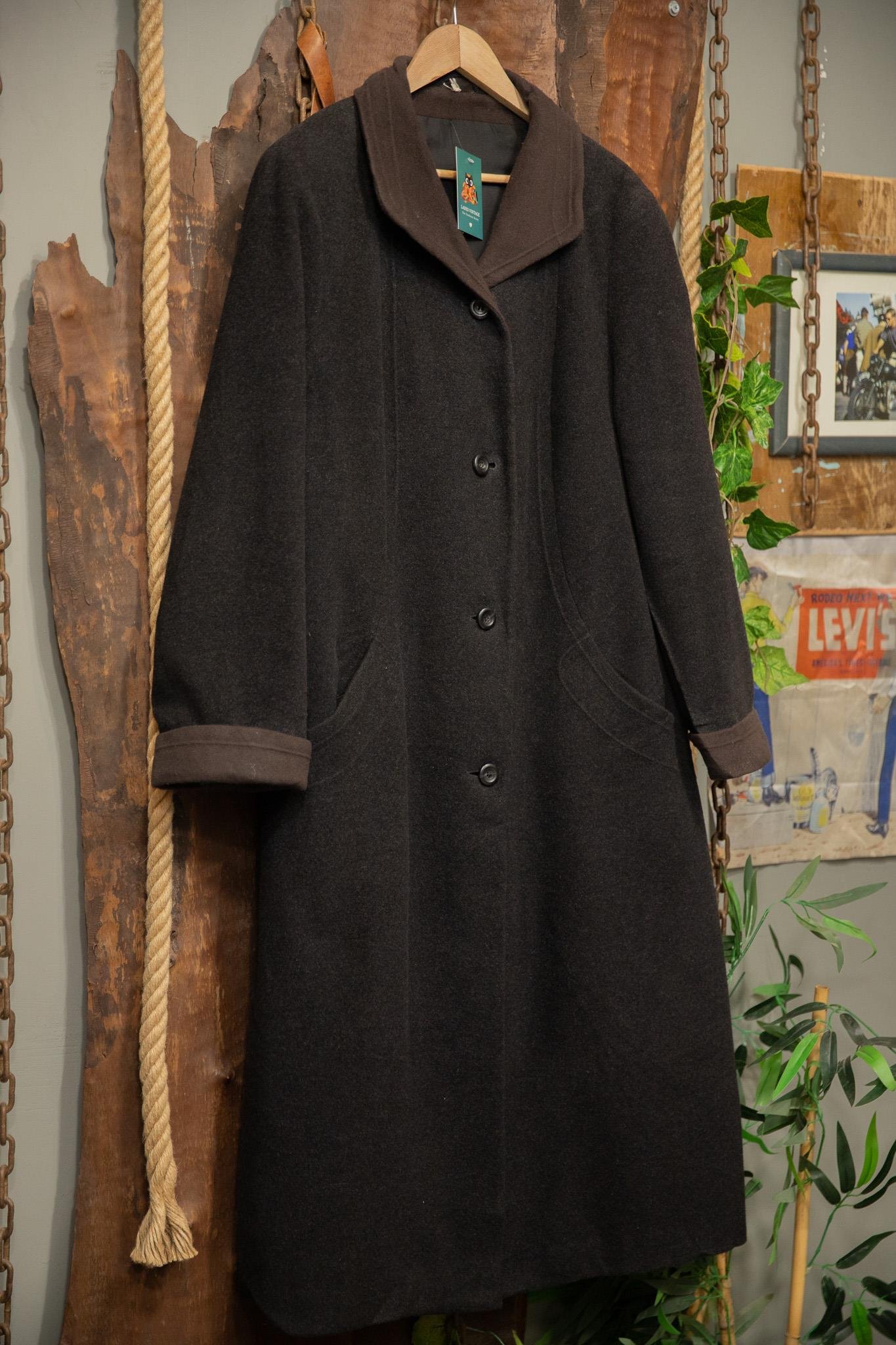 Classic 90's Yaka/Kol Detay Wool Kaban